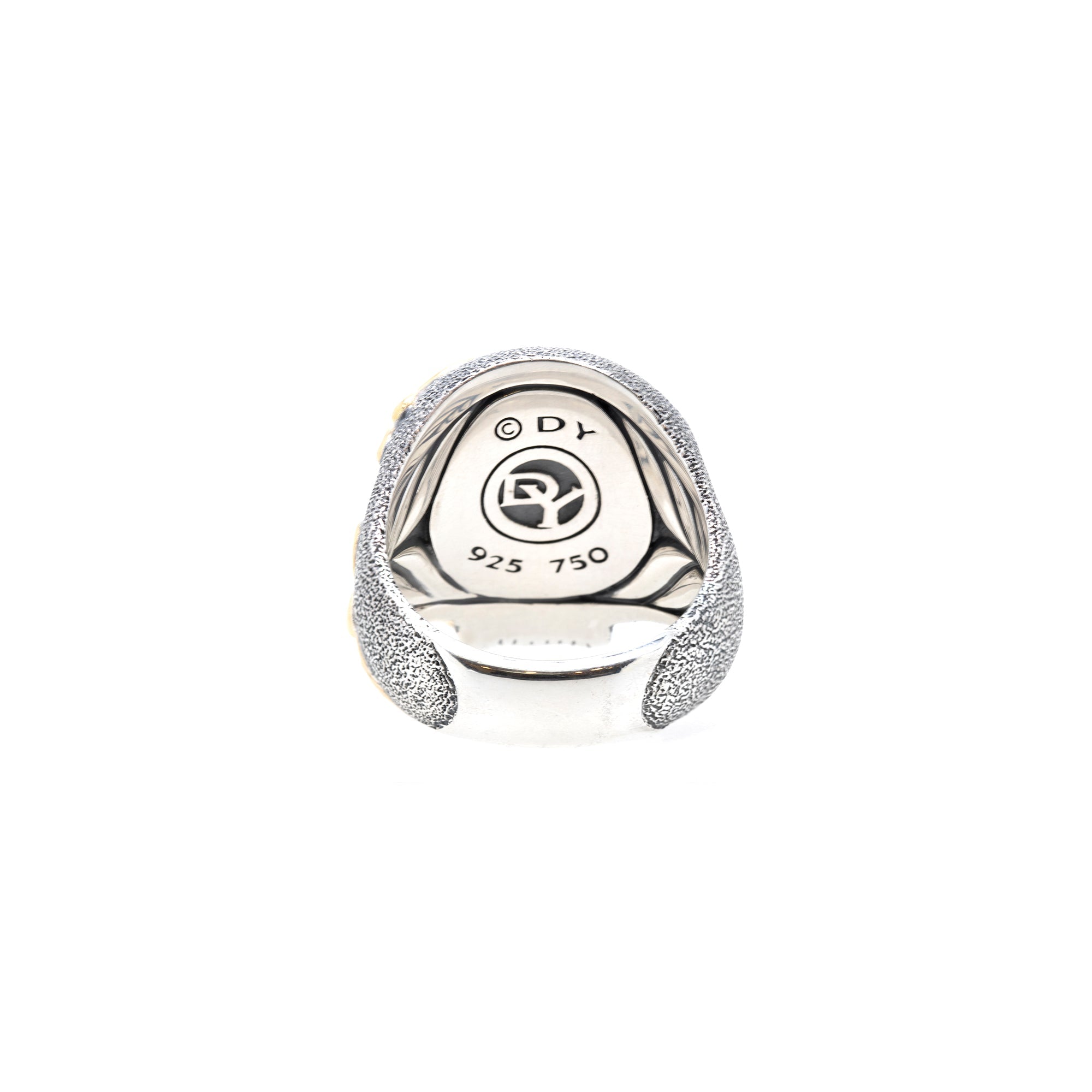 David Yurman Two-Tone Waves Skull Ring