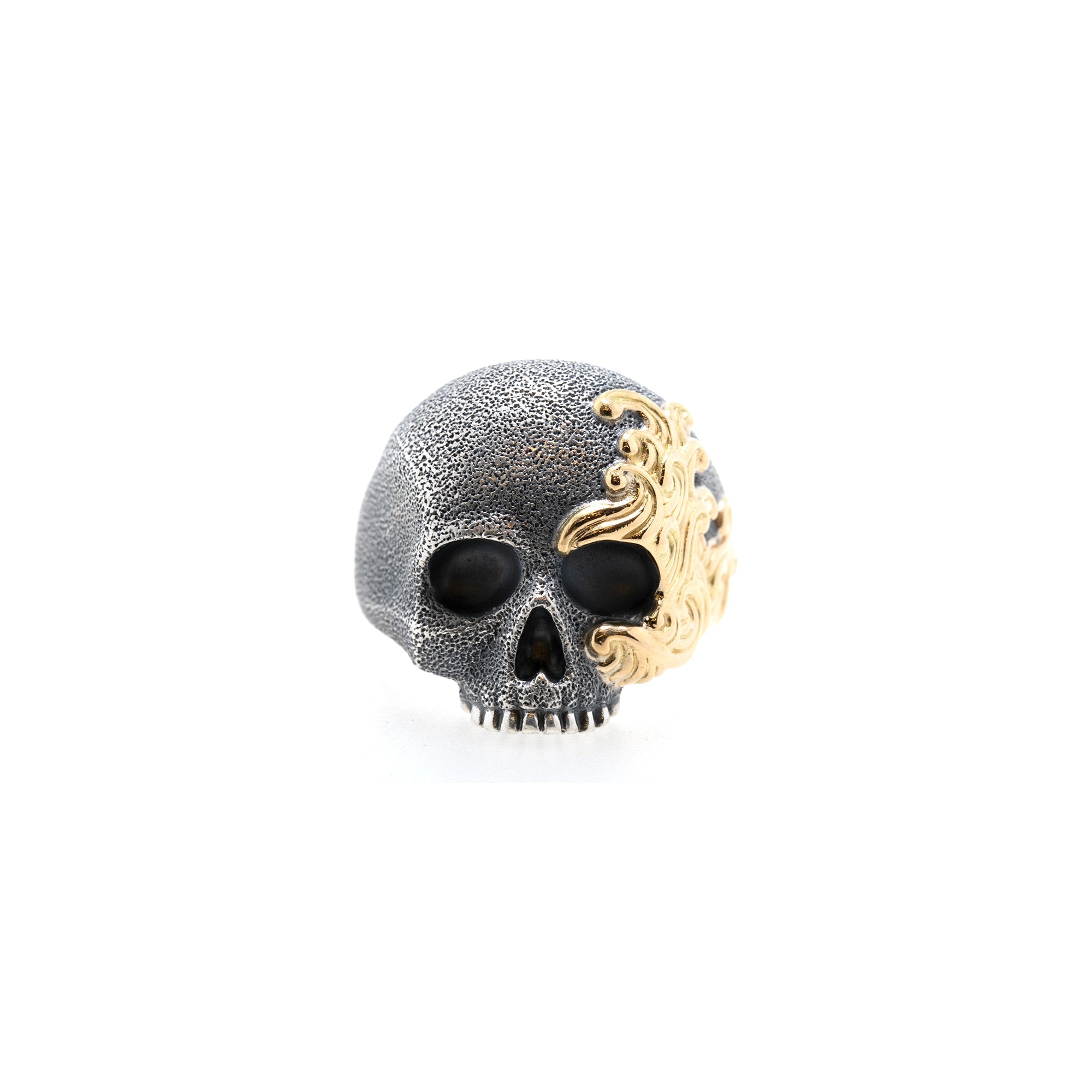 David Yurman Two-Tone Waves Skull Ring