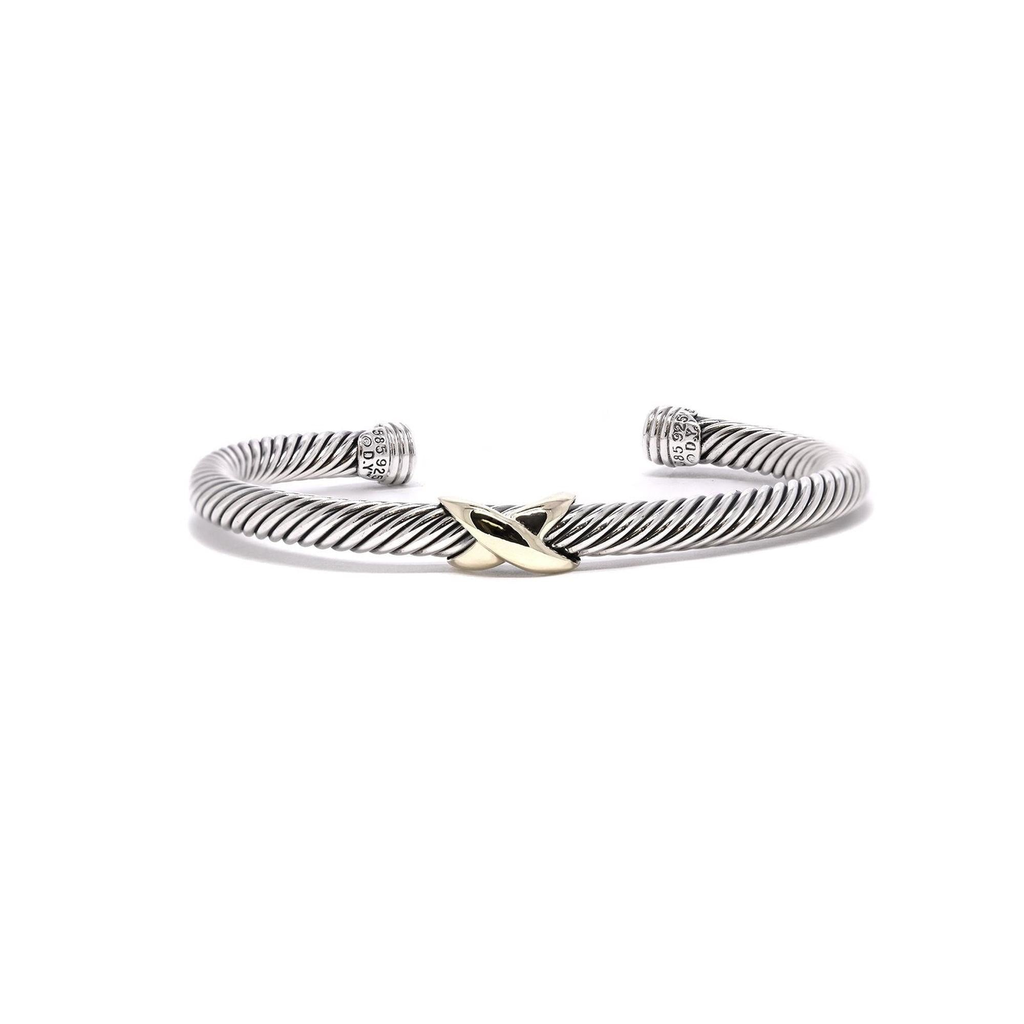 David Yurman Two-Tone X Station Bracelet