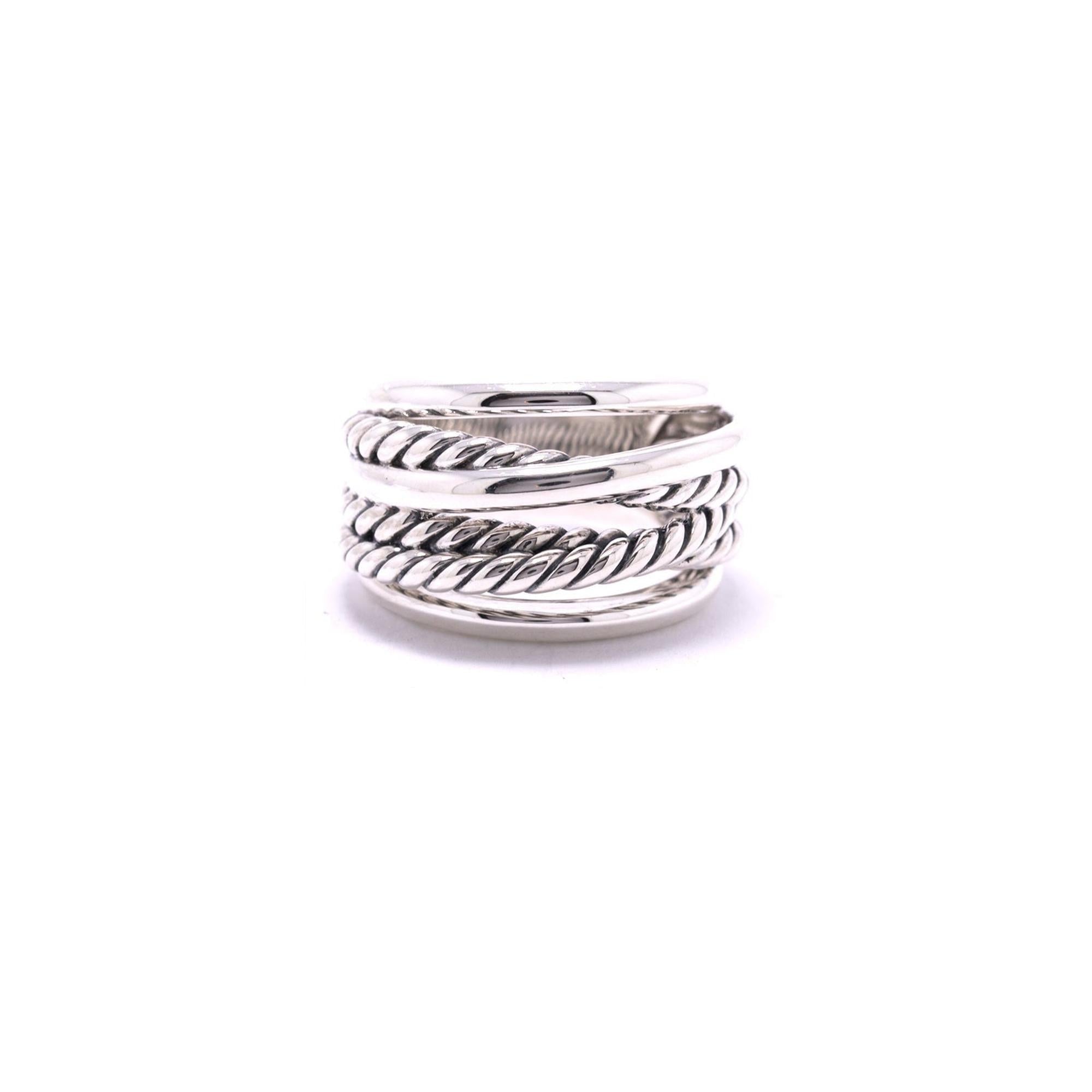 David Yurman Wide Crossover Ring