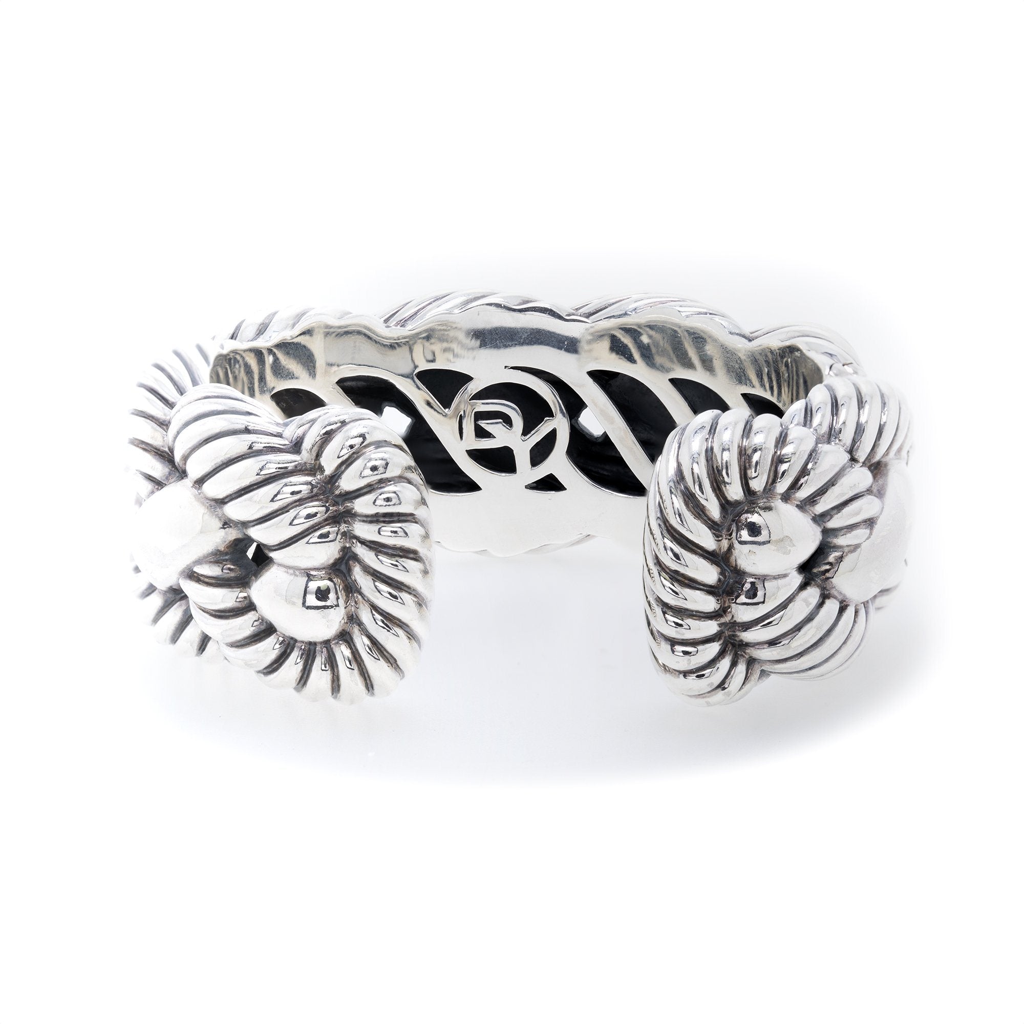 David Yurman Woven Cable Wide Cuff Bracelet