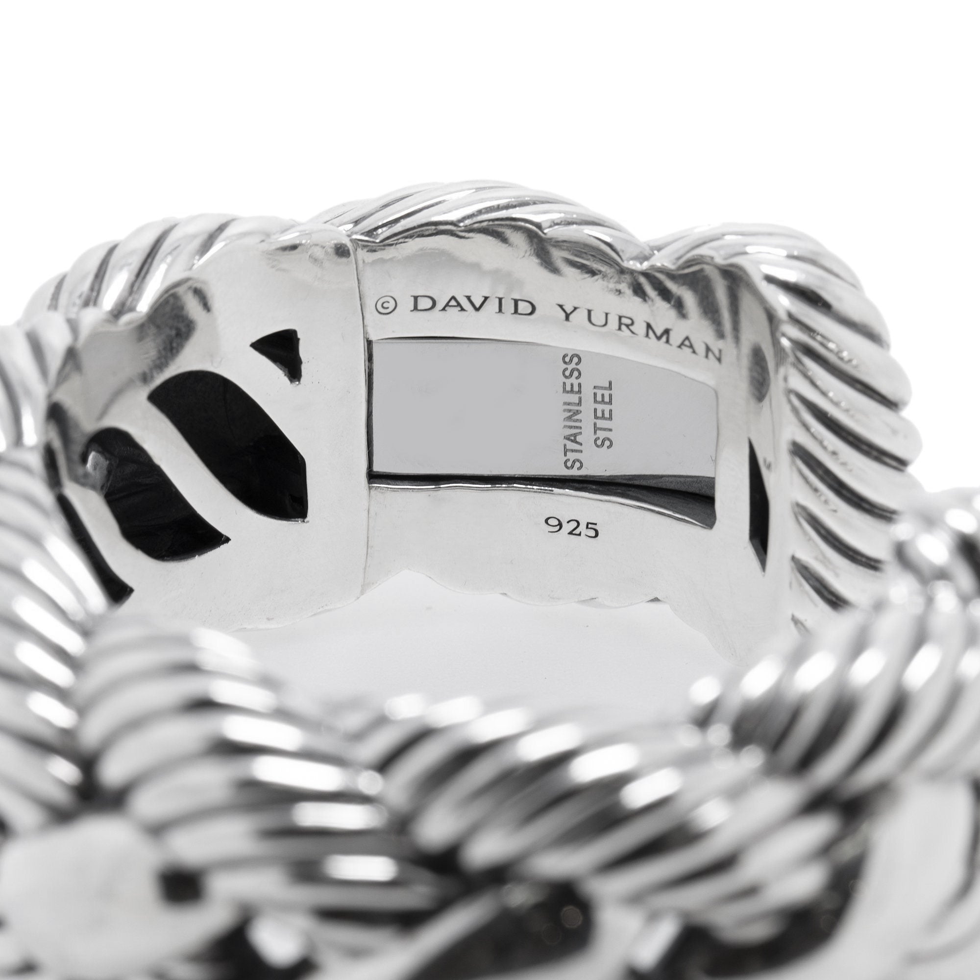 David Yurman Woven Cable Wide Cuff Bracelet