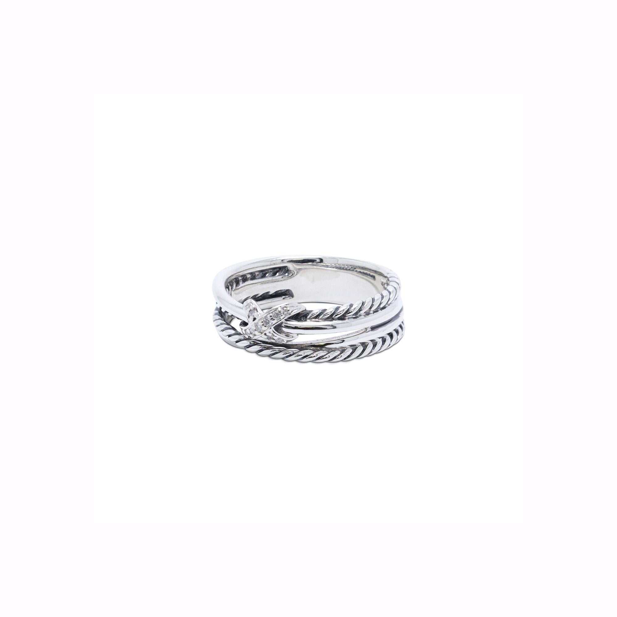 David Yurman X Collection Ring with Diamonds
