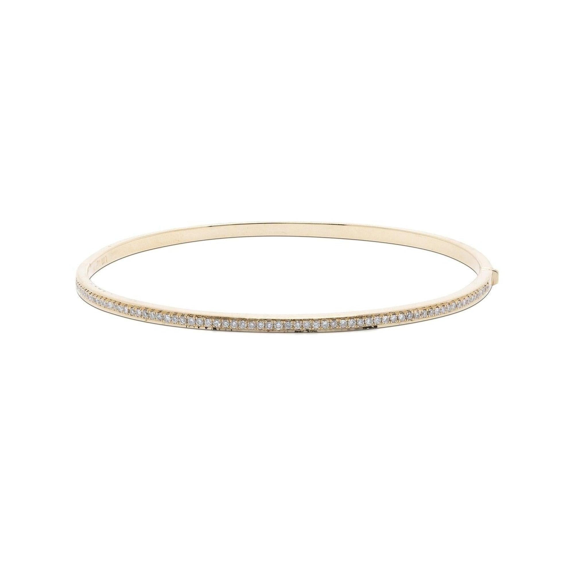 Diamond 18k Gold Bangle Bracelet