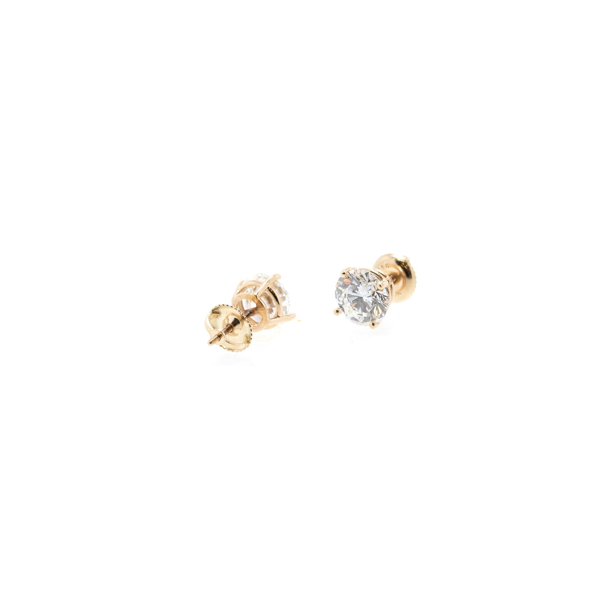 Diamond 3.01 ct. Stud Earrings
