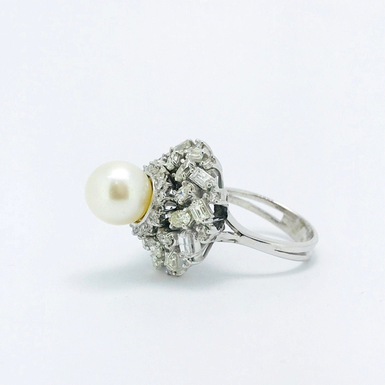 Diamond And Pearl Earrings