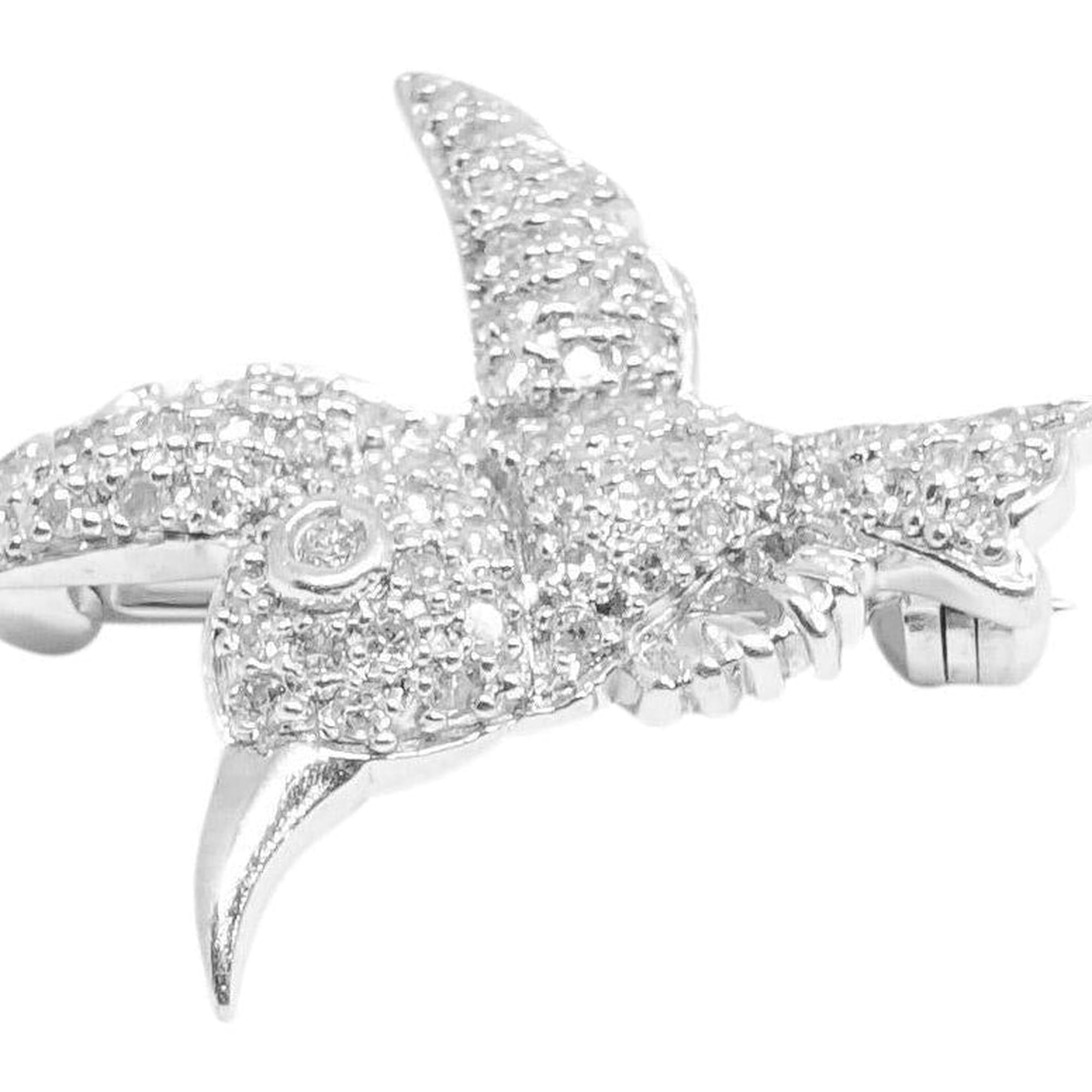 Diamond Bird Brooch