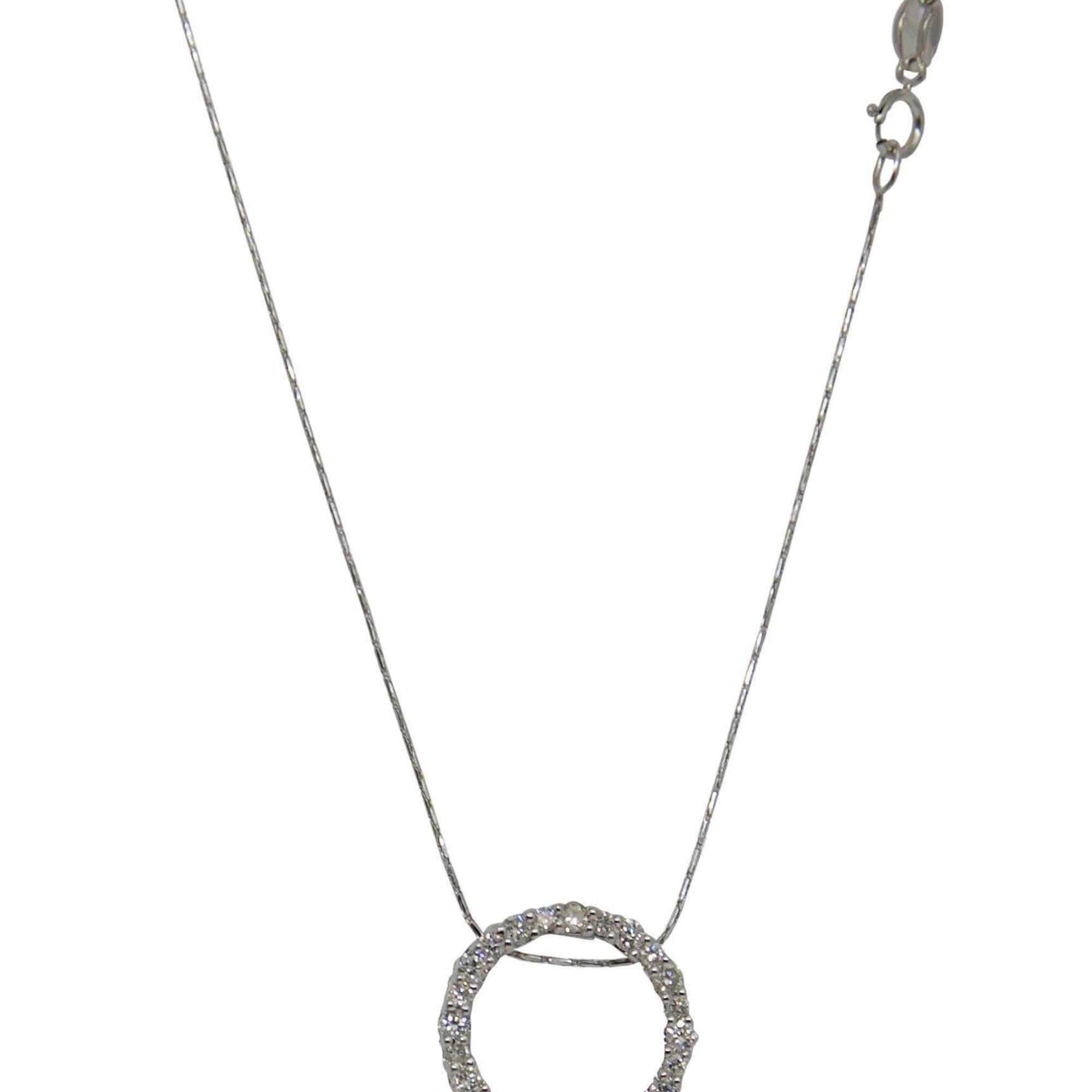 Diamond Circle Pendant Necklace
