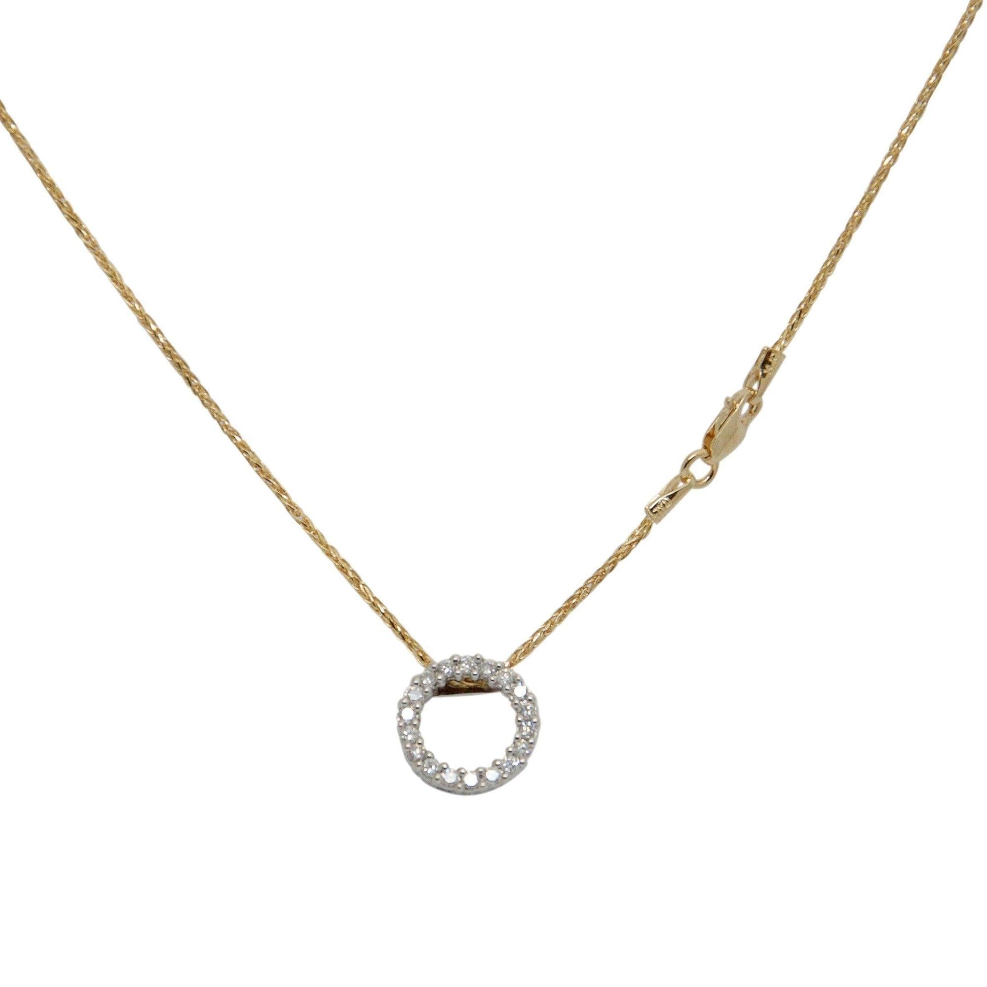 Diamond Circle Pendant Necklace