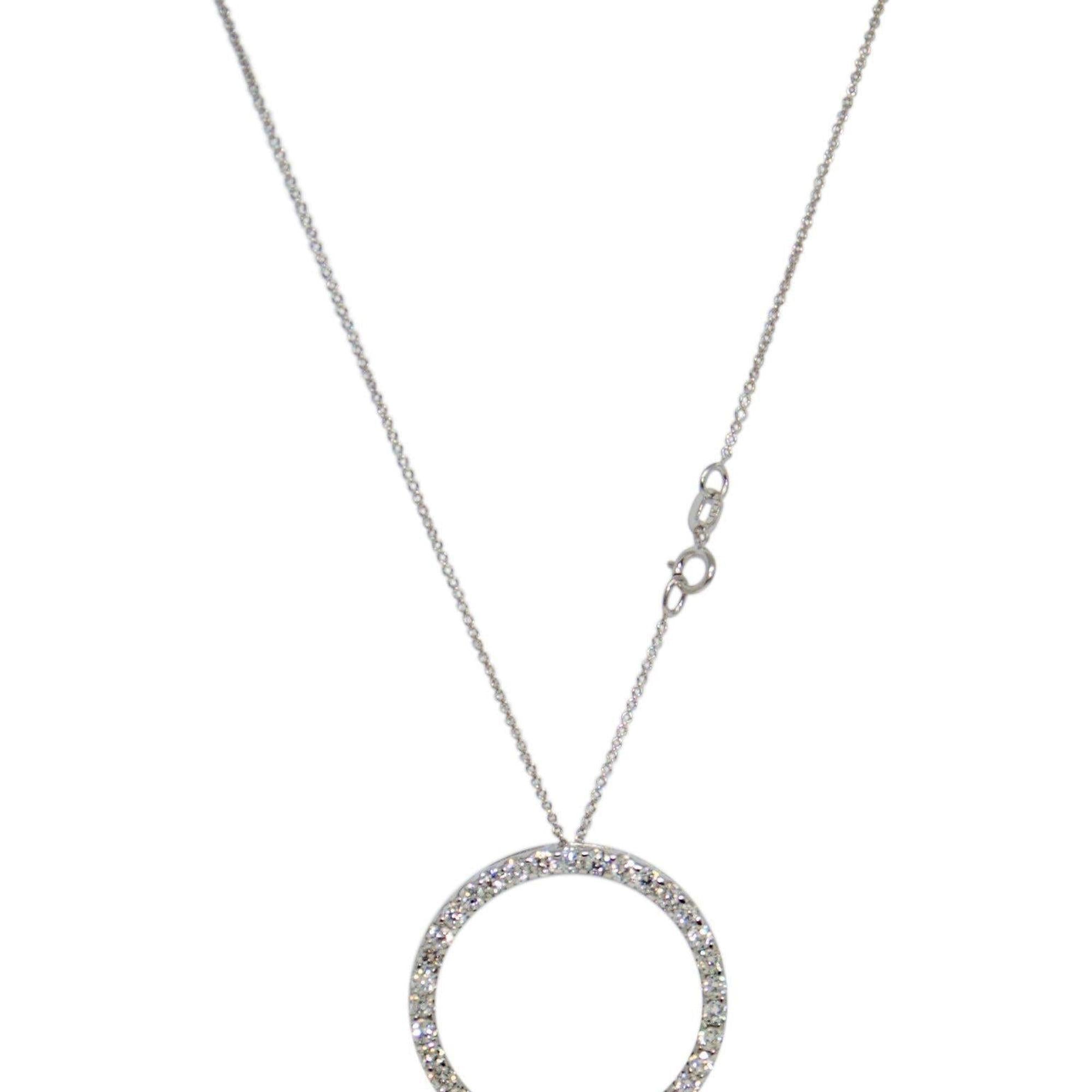 Diamond Circle Pendant Necklace