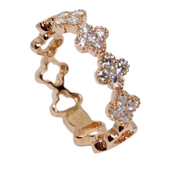 Diamond Clover Band Ring