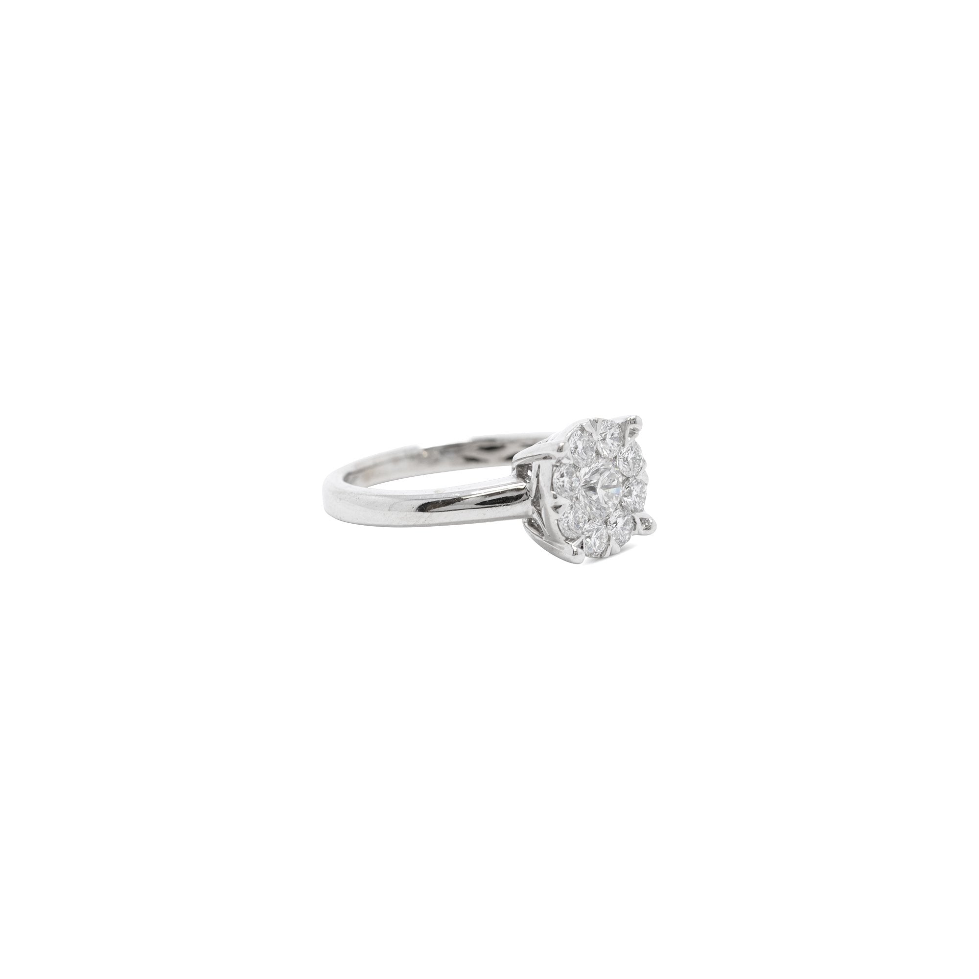 Diamond Cluster Engagement Ring