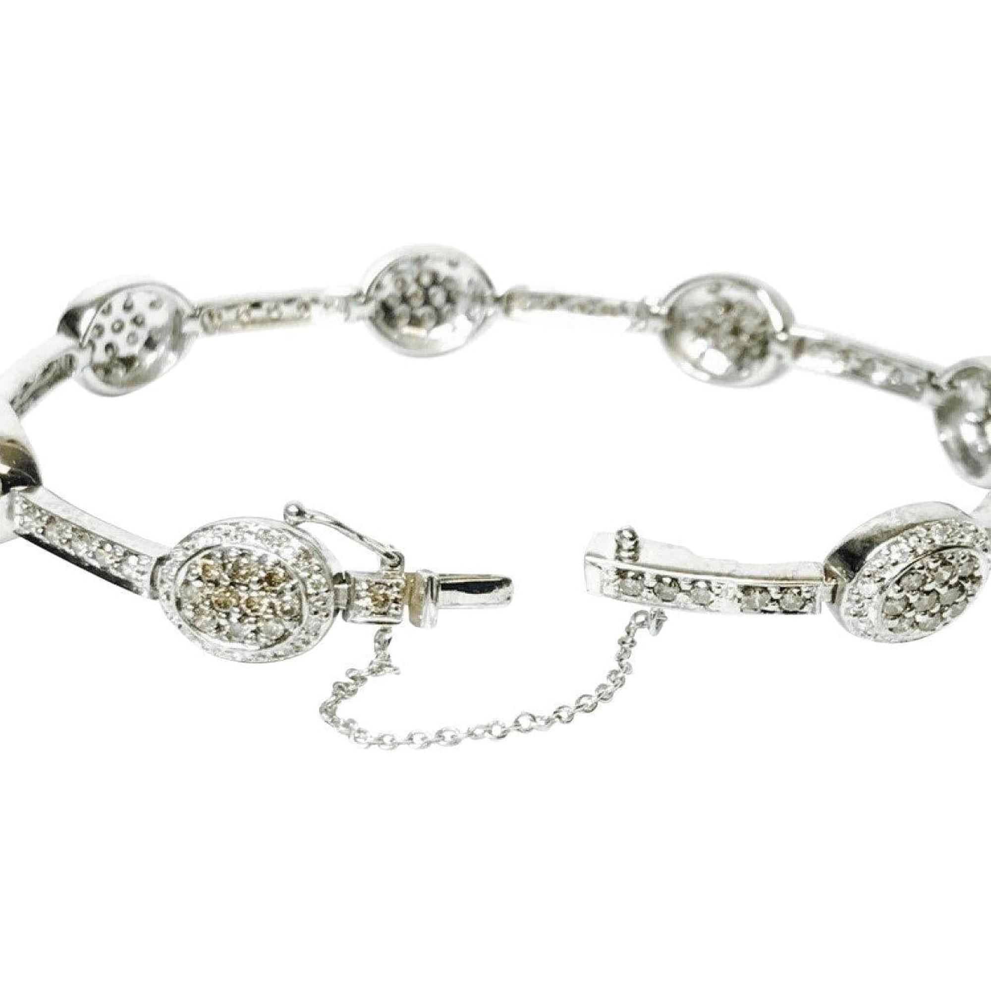Diamond Cluster Link Bracelet