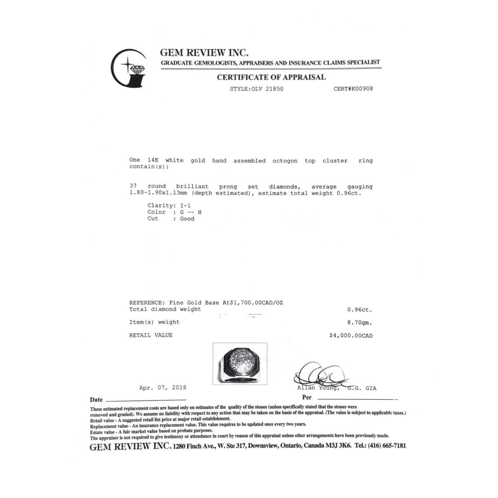 Diamond Cluster Ring