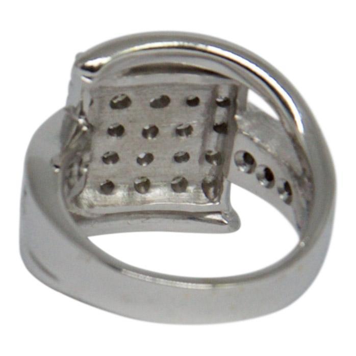 Diamond Cluster Square Top Ring