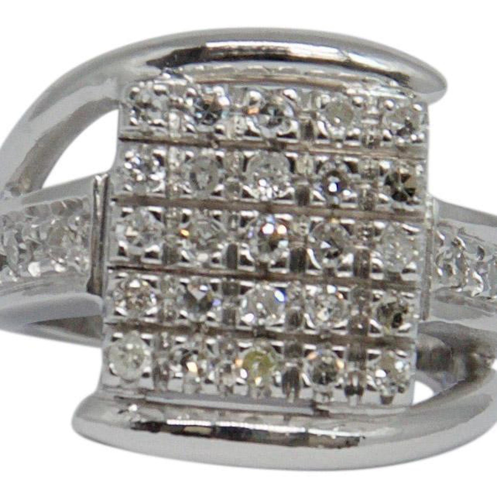 Diamond Cluster Square Top Ring