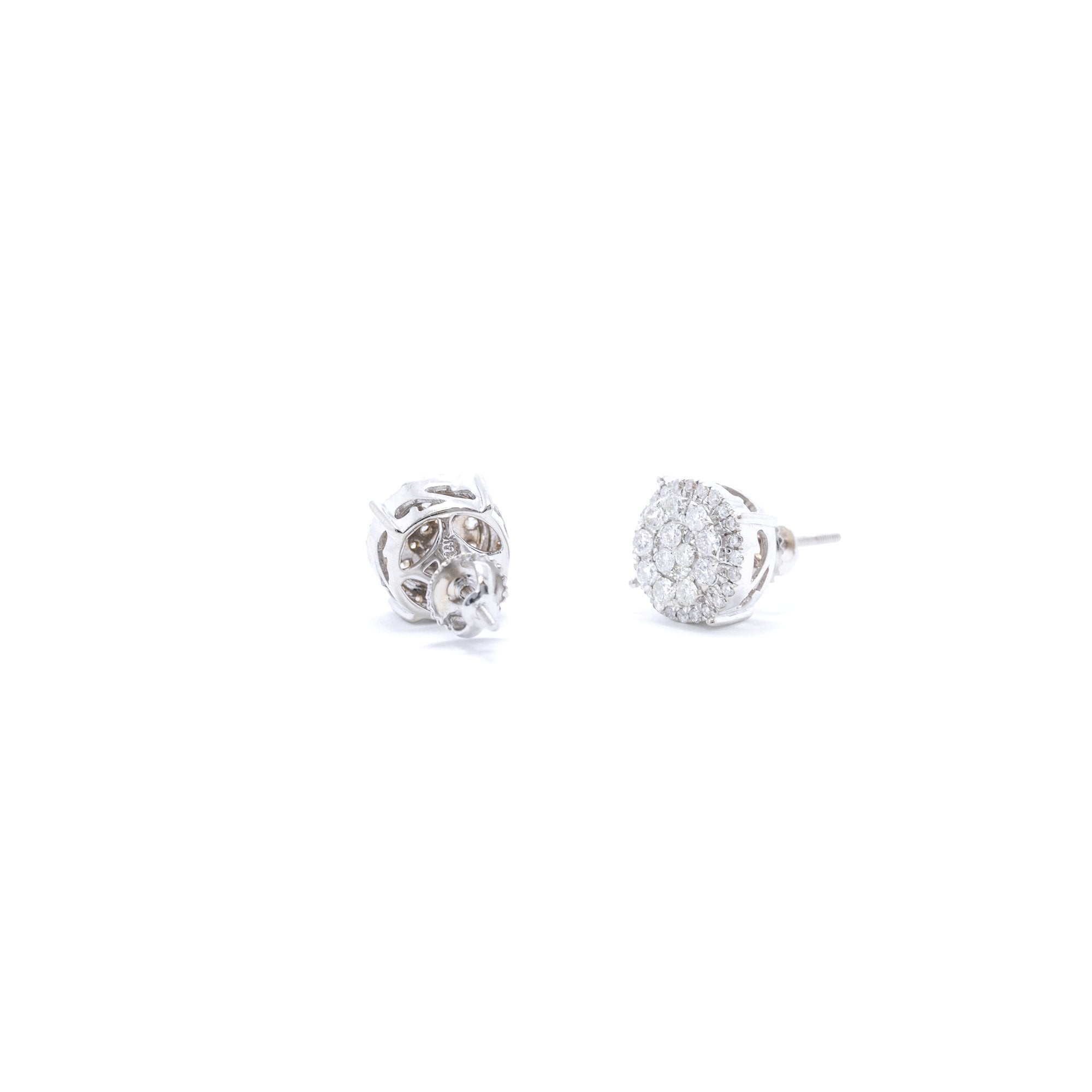 Diamond Cluster Stud Earrings