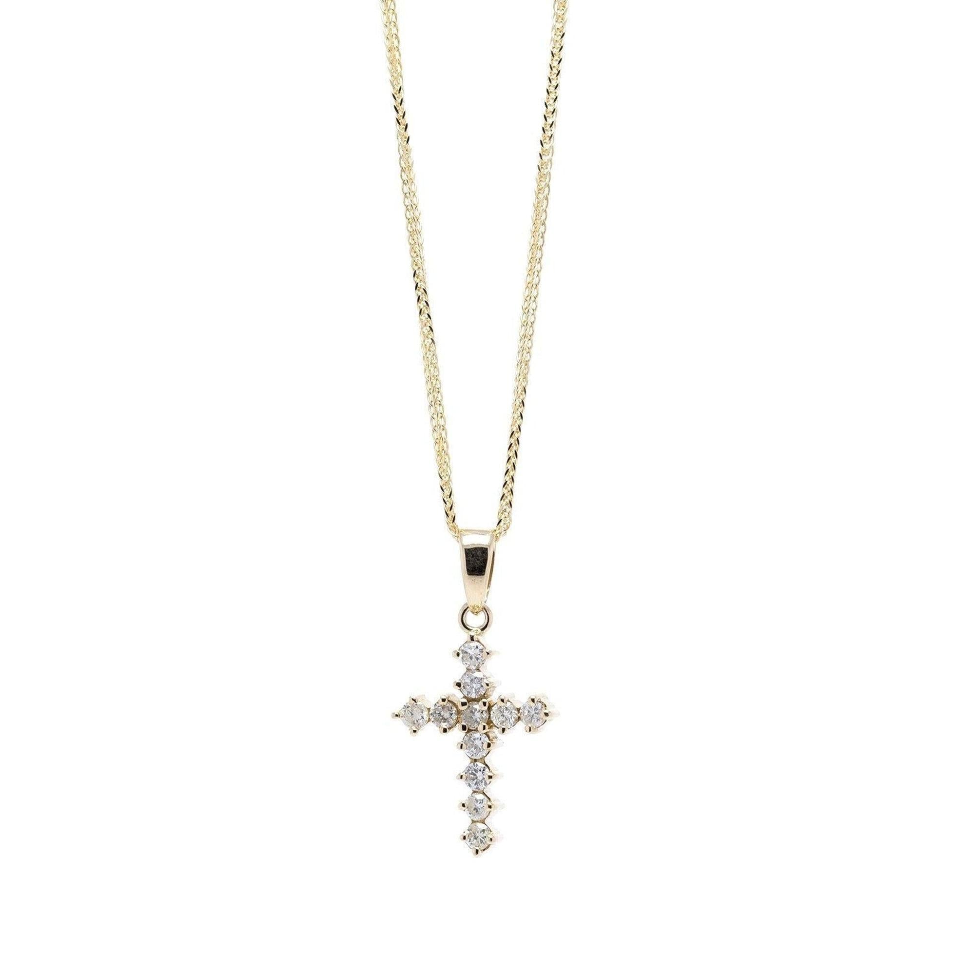 Diamond Cross Pendant Necklace