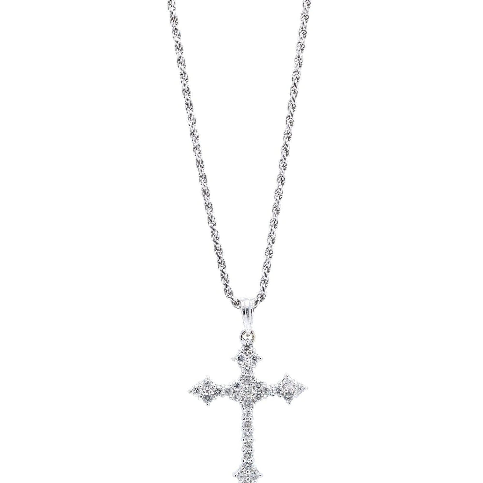 Diamond Cross Pendant Necklace