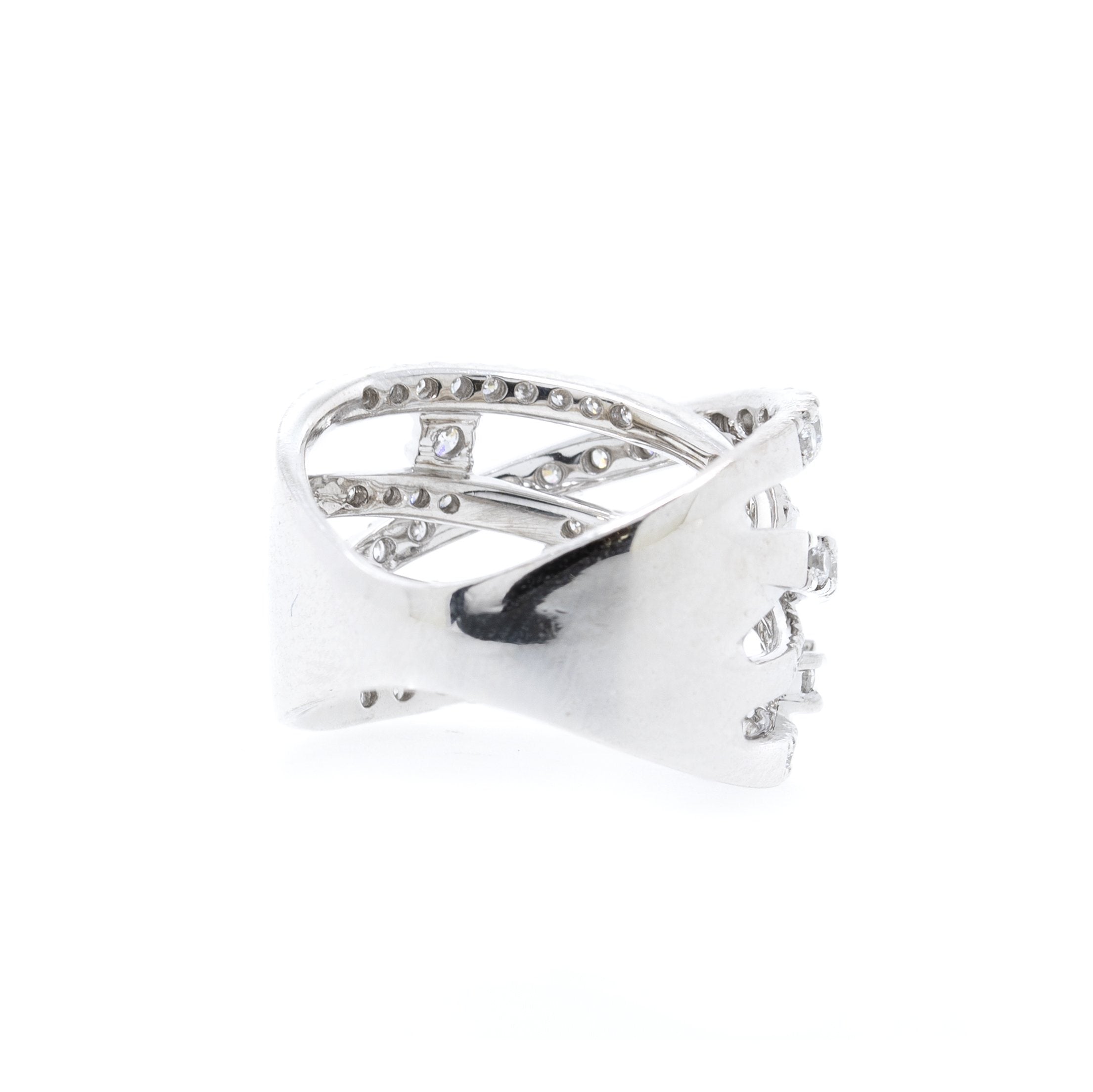 Diamond Crossover Ring