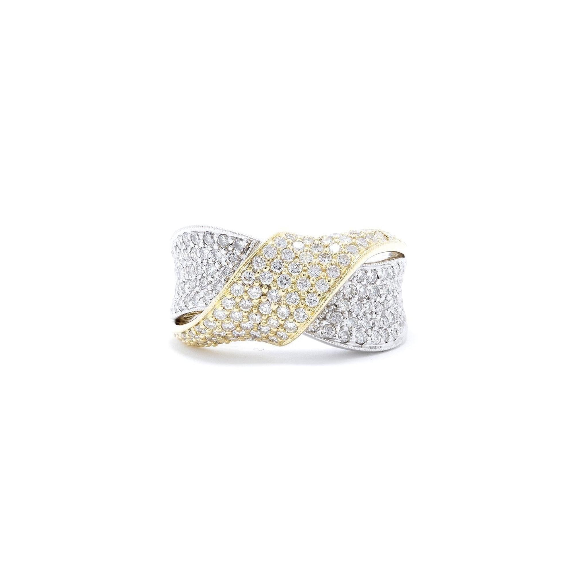 Diamond Crossover Ring