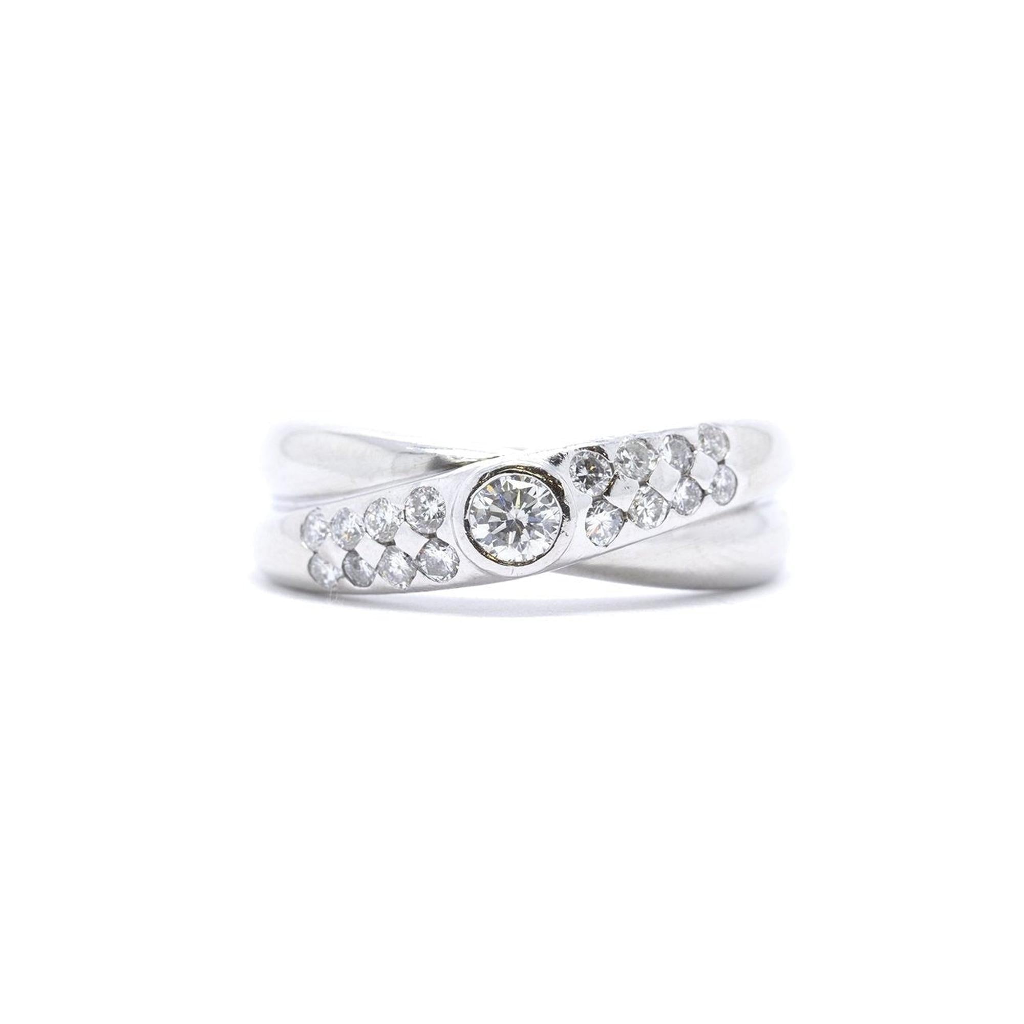Diamond Crossover Ring