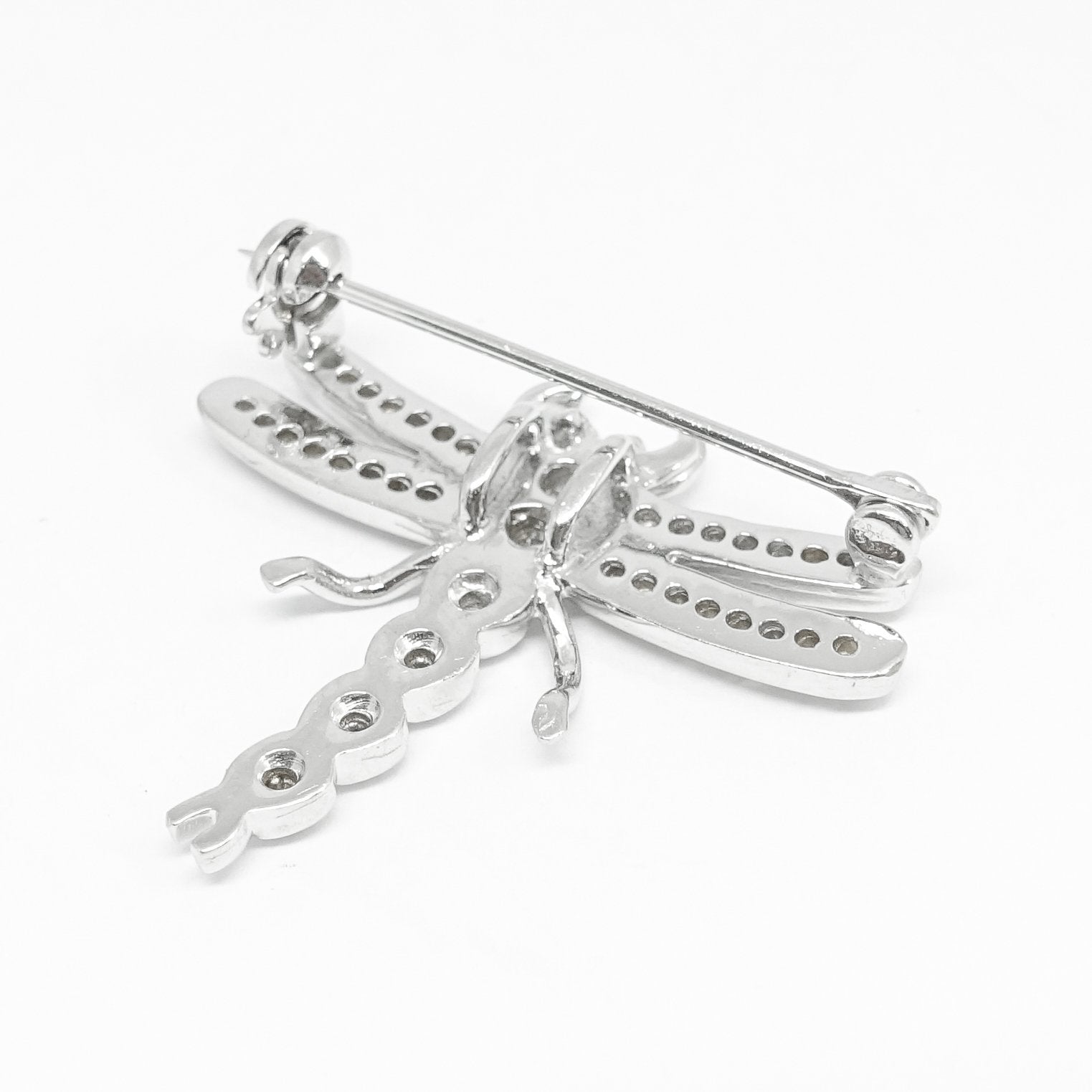 Diamond Dragonfly Brooch