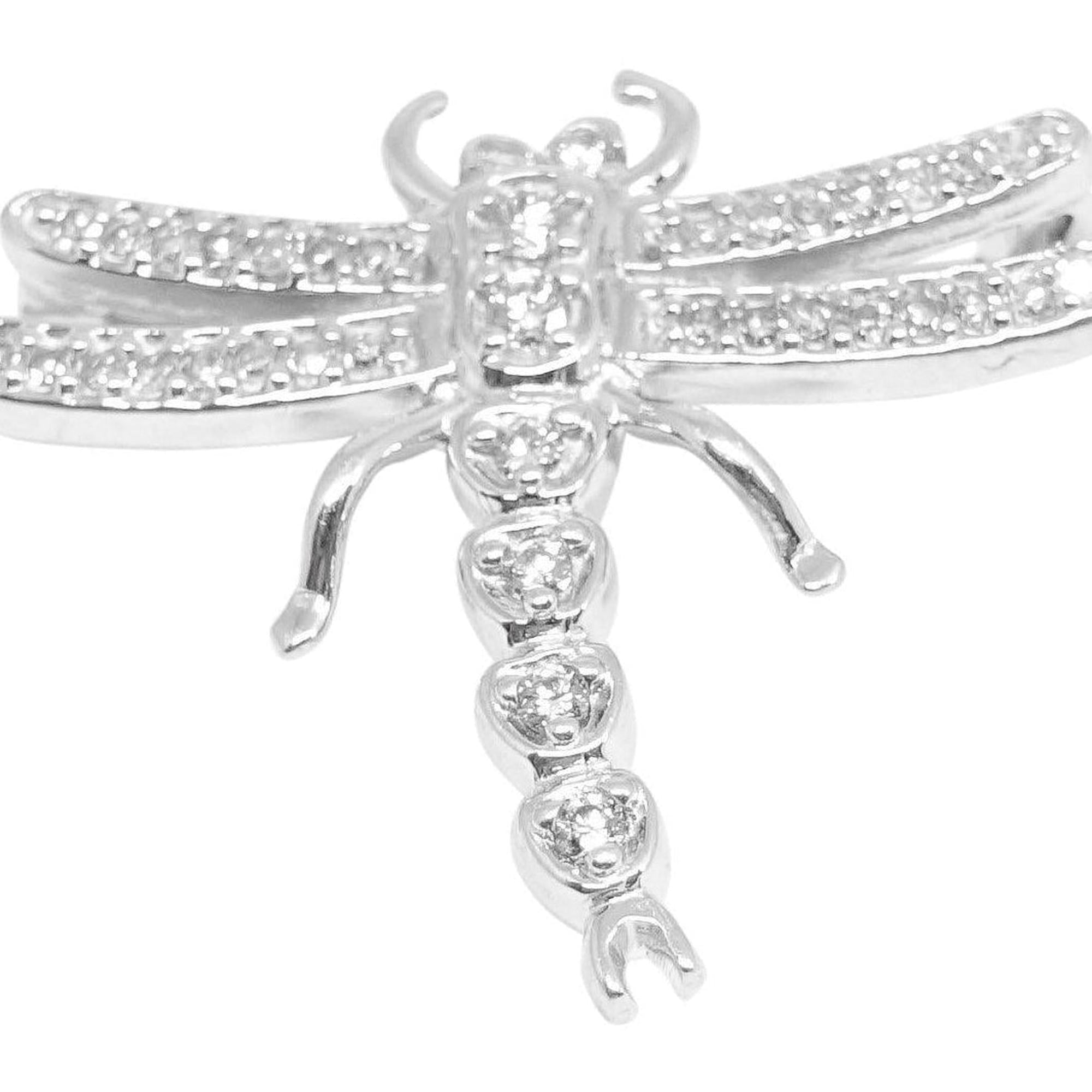 Diamond Dragonfly Brooch