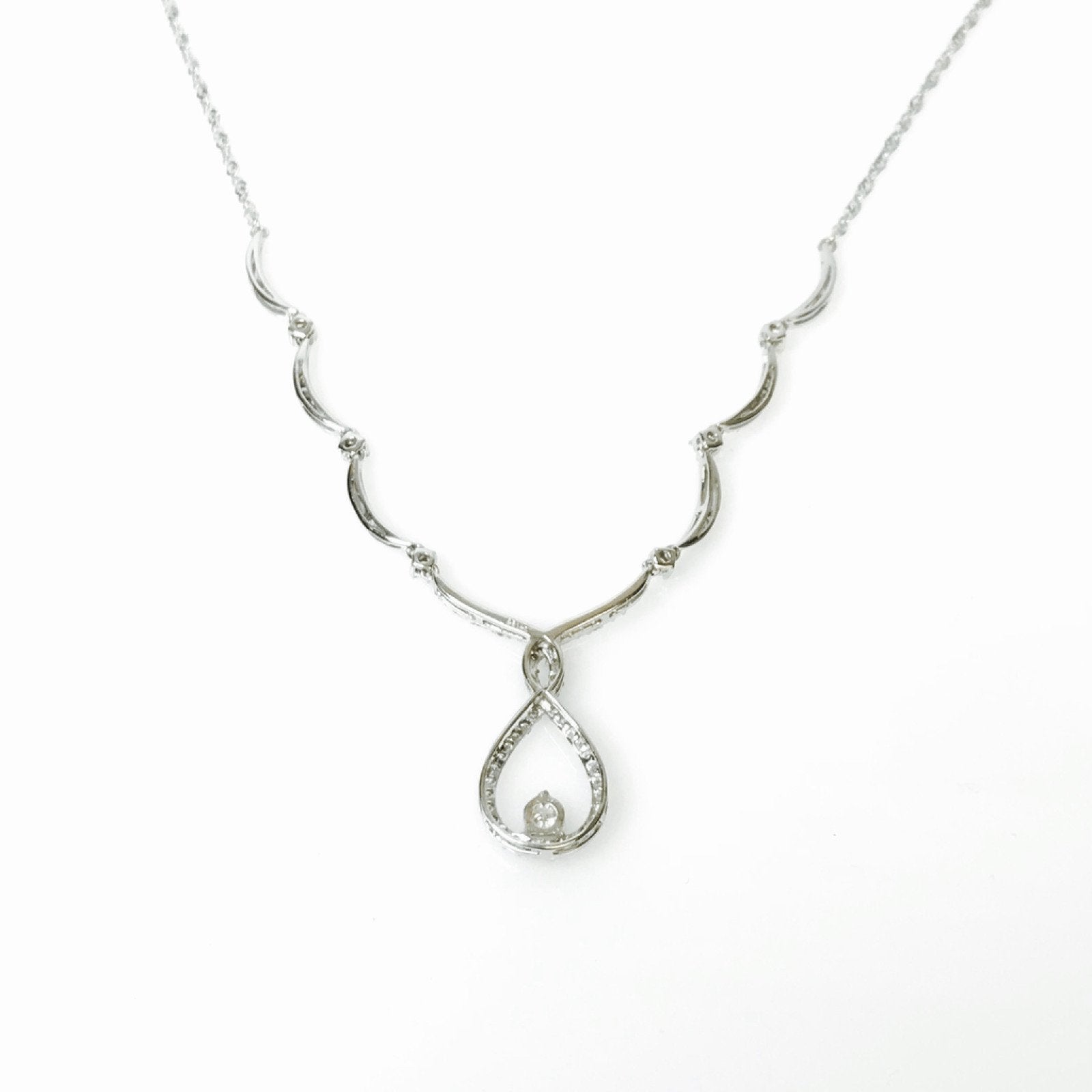 Diamond Drop Pendant Necklace