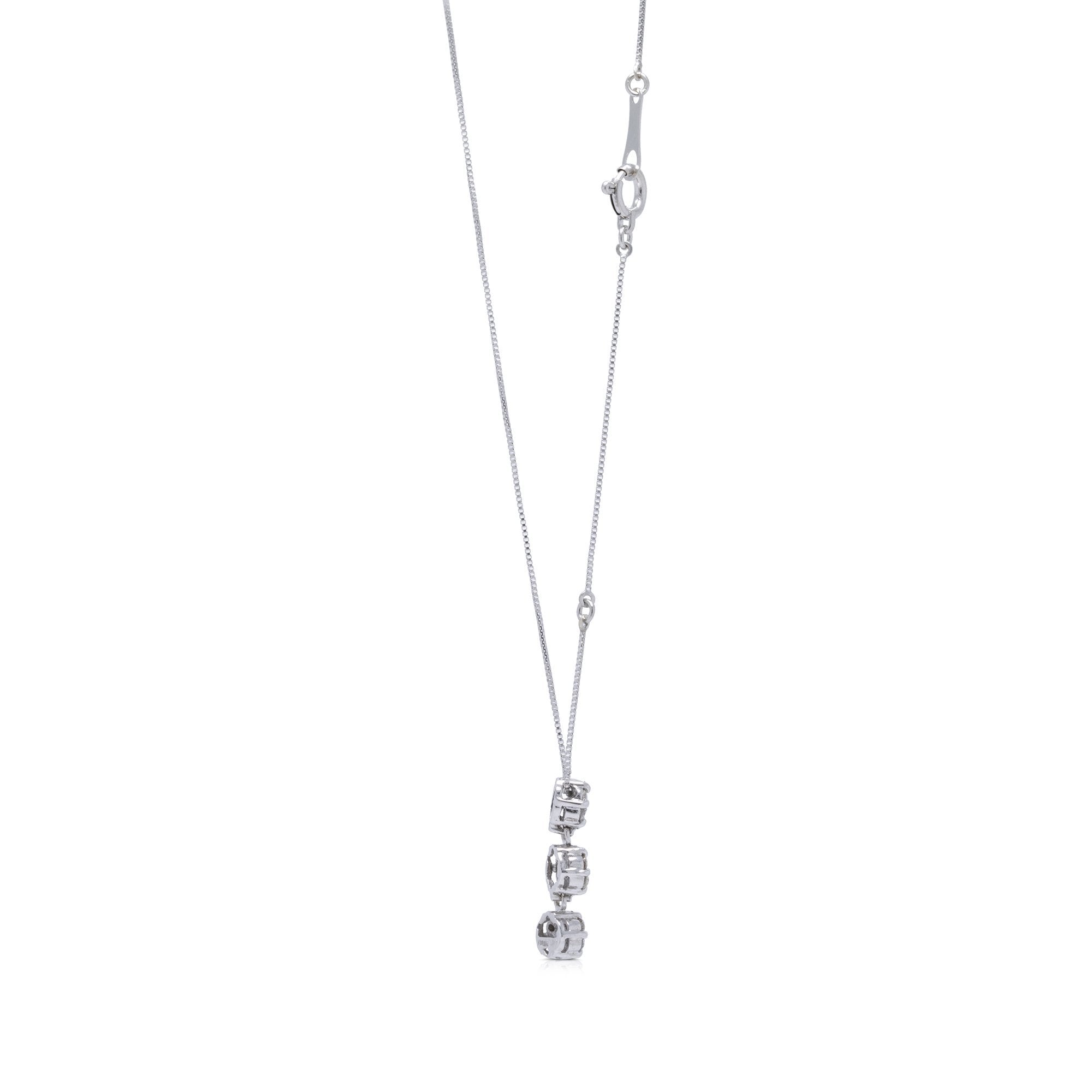Diamond Drop Pendant Necklace
