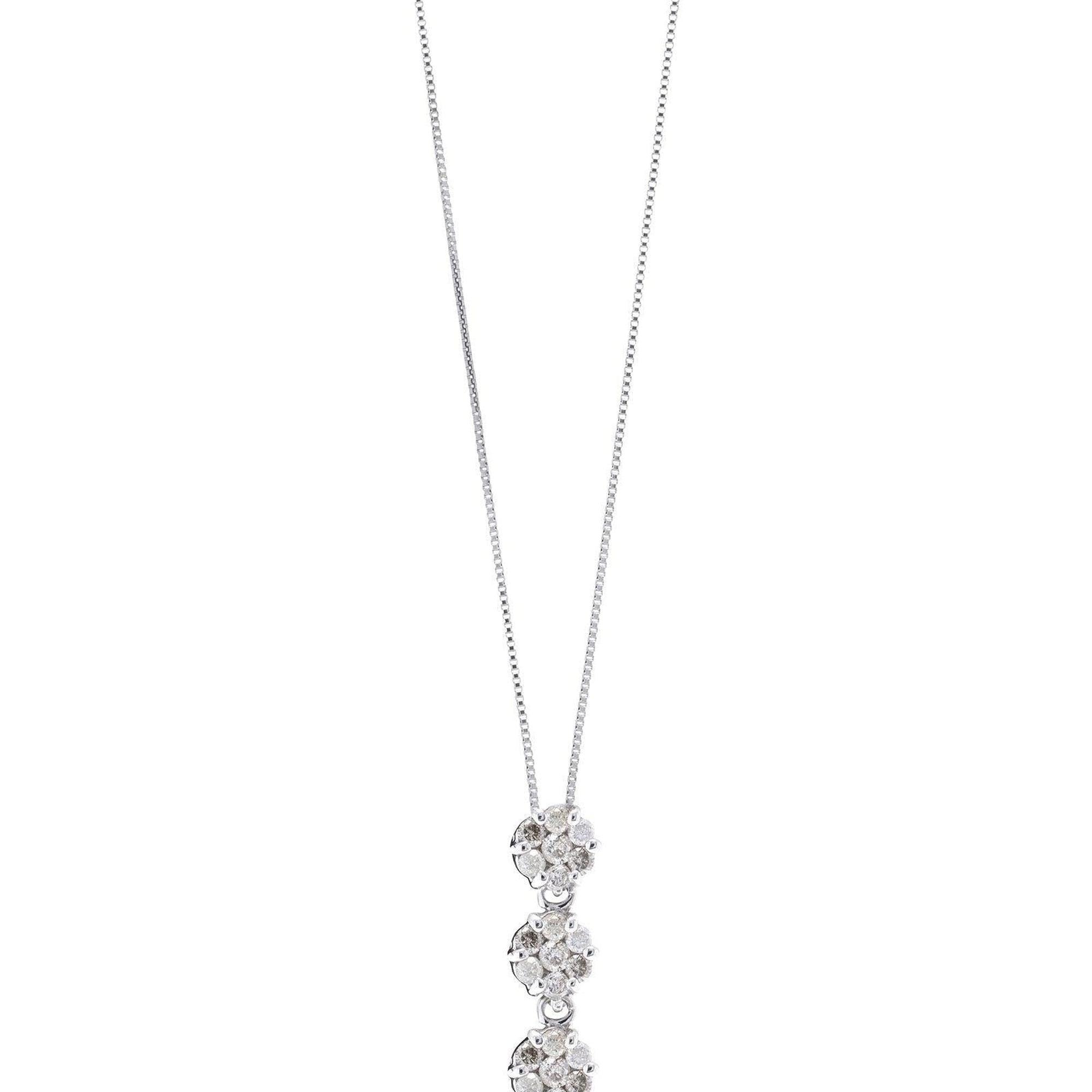 Diamond Drop Pendant Necklace