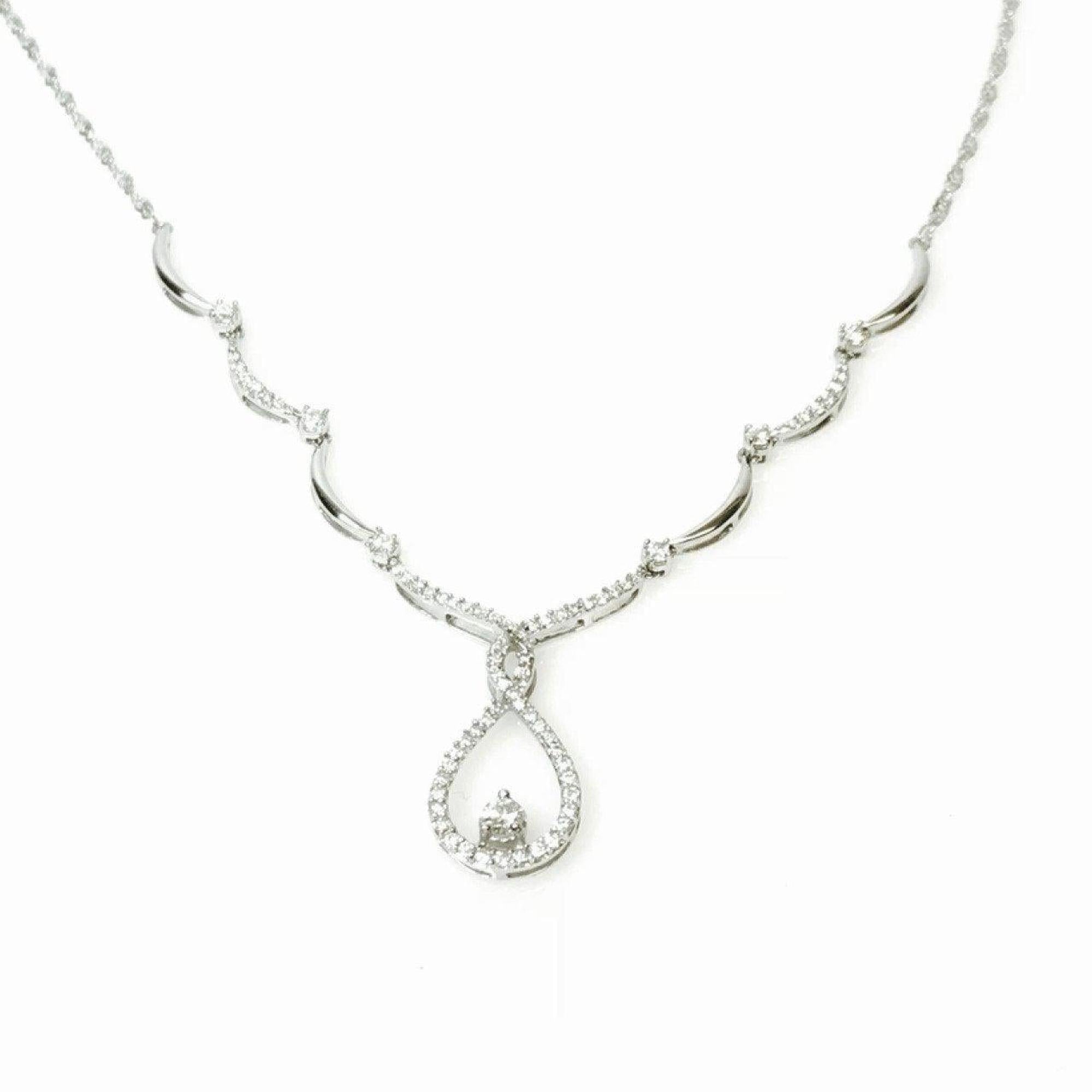 Diamond Drop Pendant Necklace