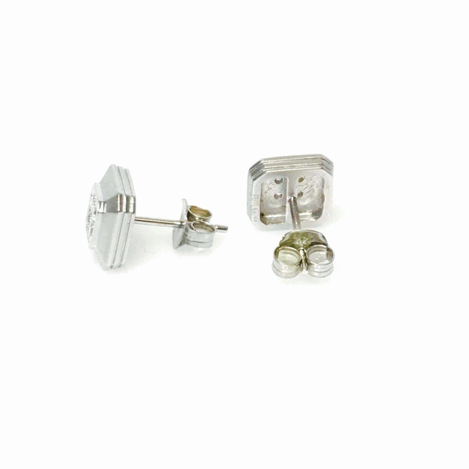 Diamond Earrings in 18kt white Gold