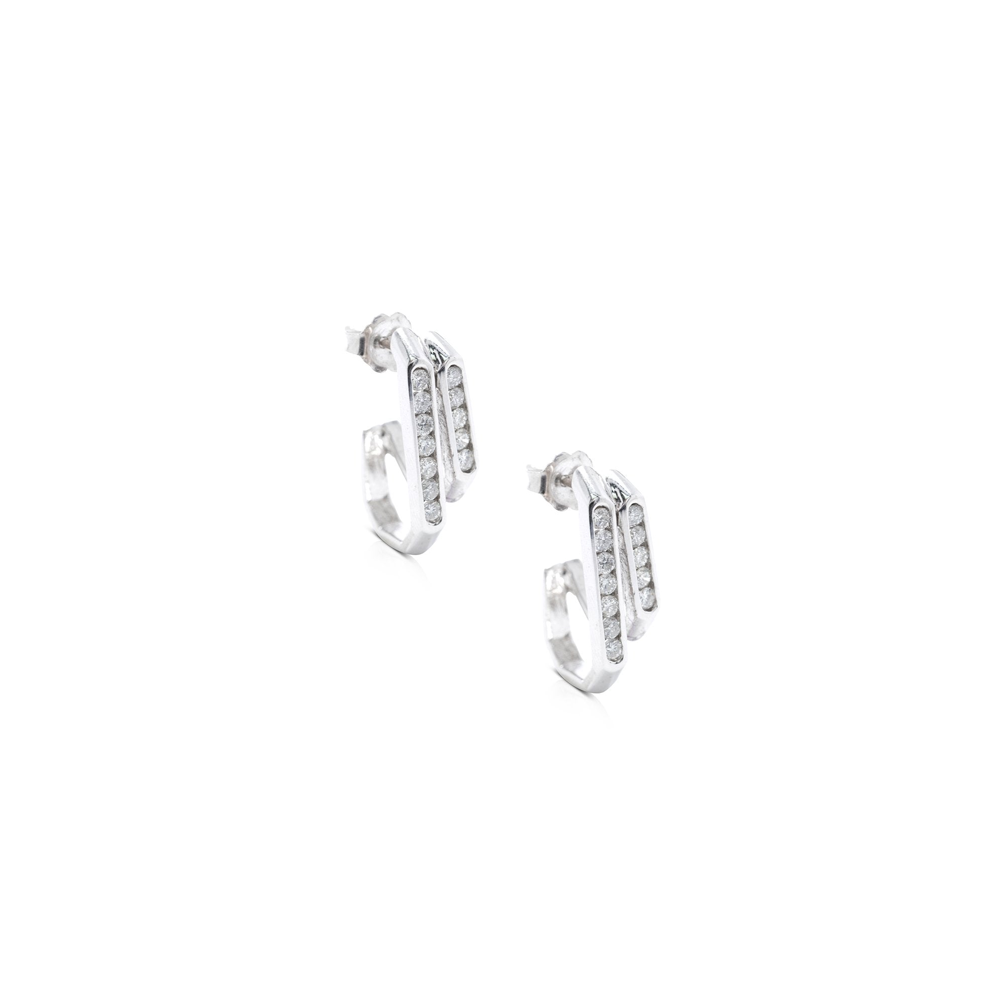 Diamond Fancy Hoop Earrings