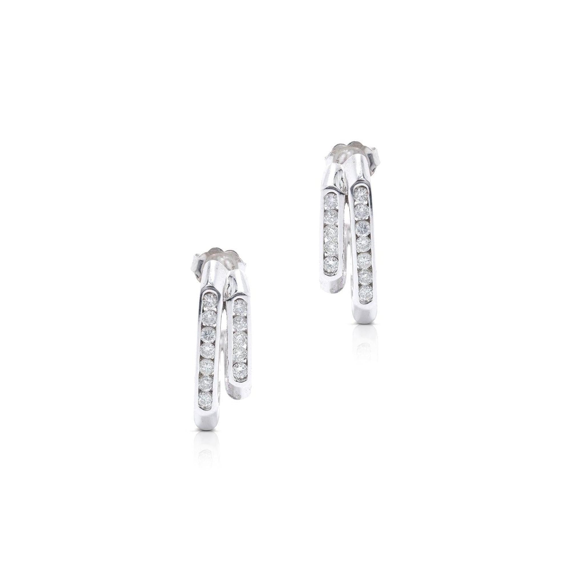 Diamond Fancy Hoop Earrings