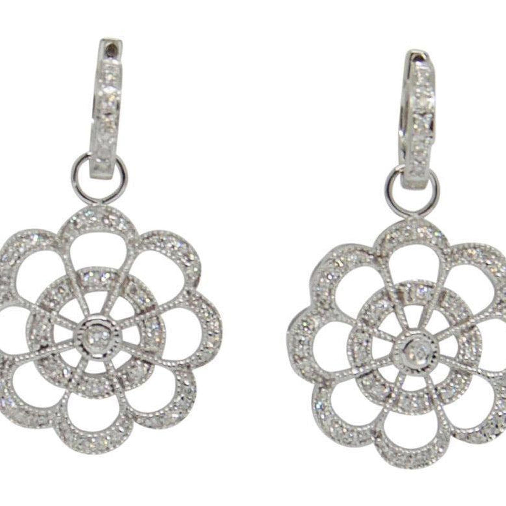 Diamond Flower Earrings