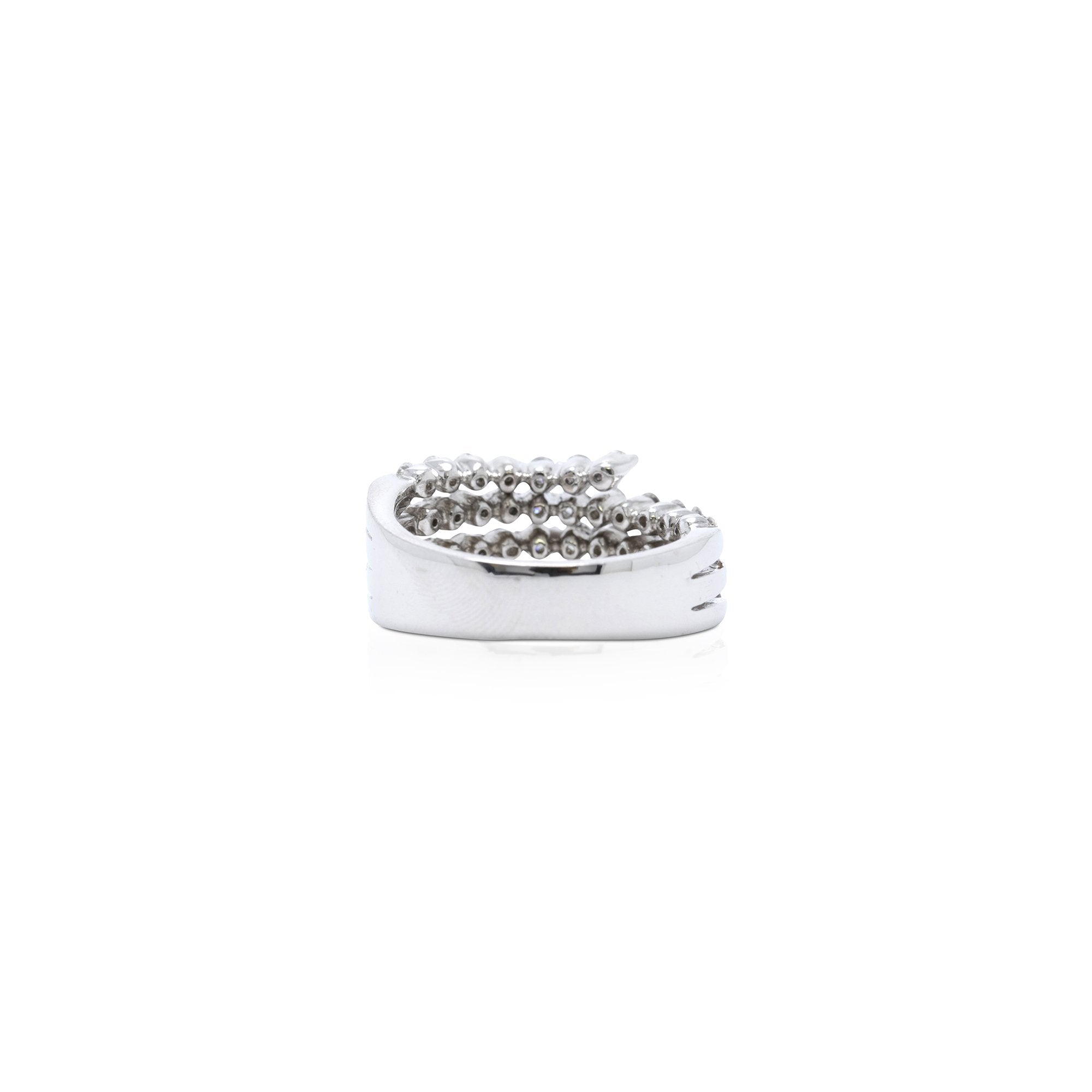 Diamond Four-Row Band Ring
