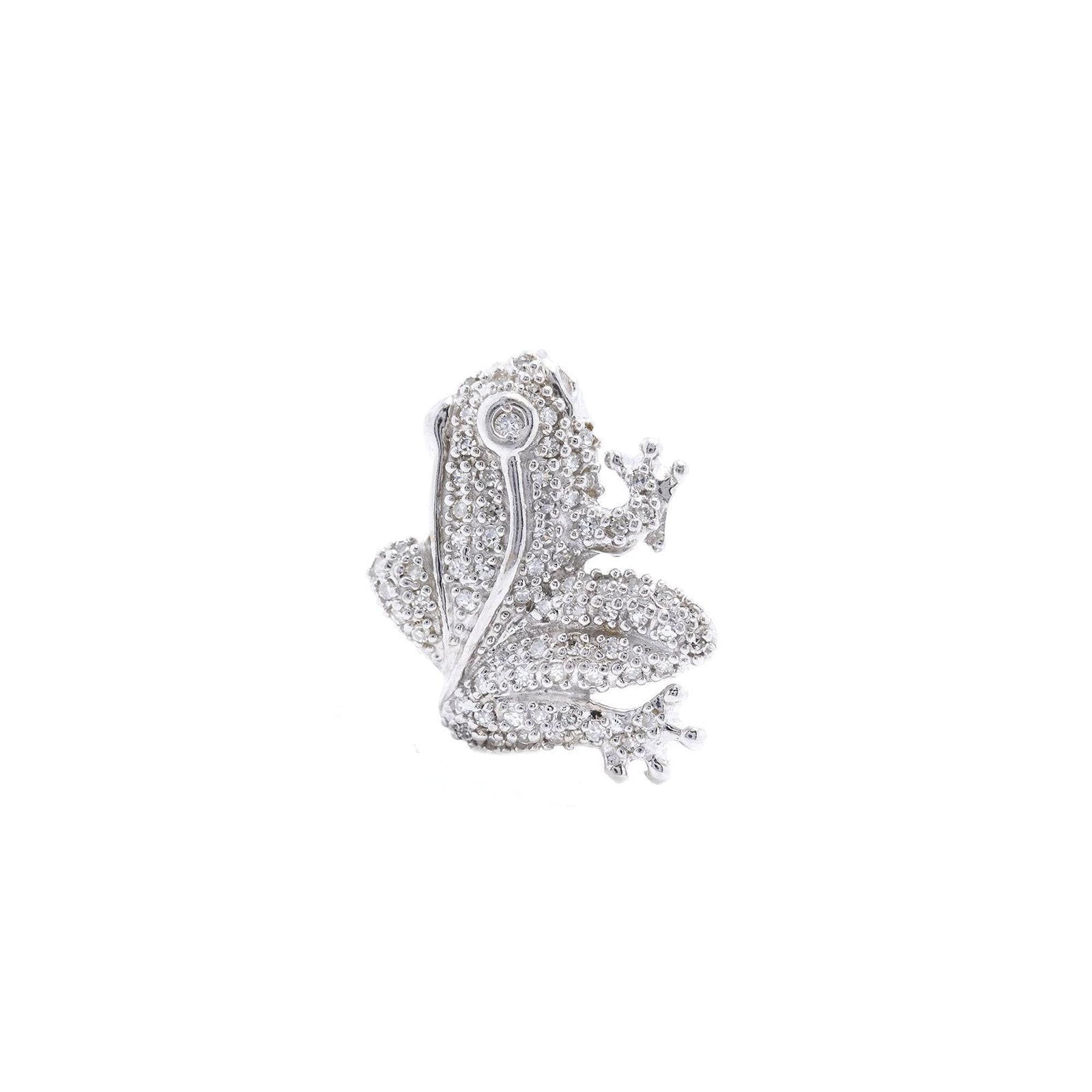 Diamond Frog Brooch