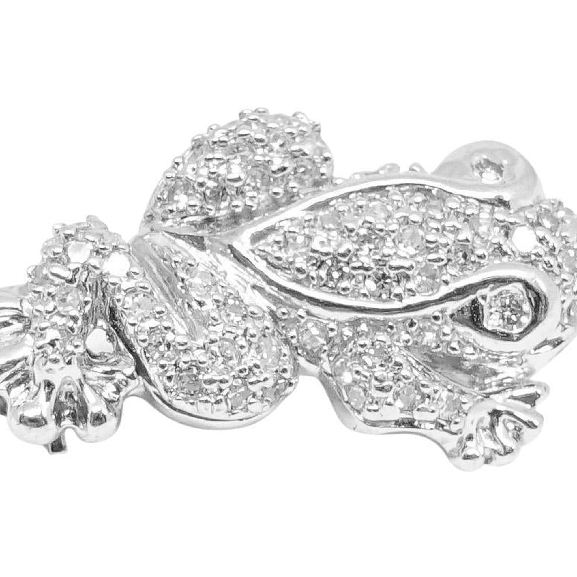 Diamond Frog Brooch