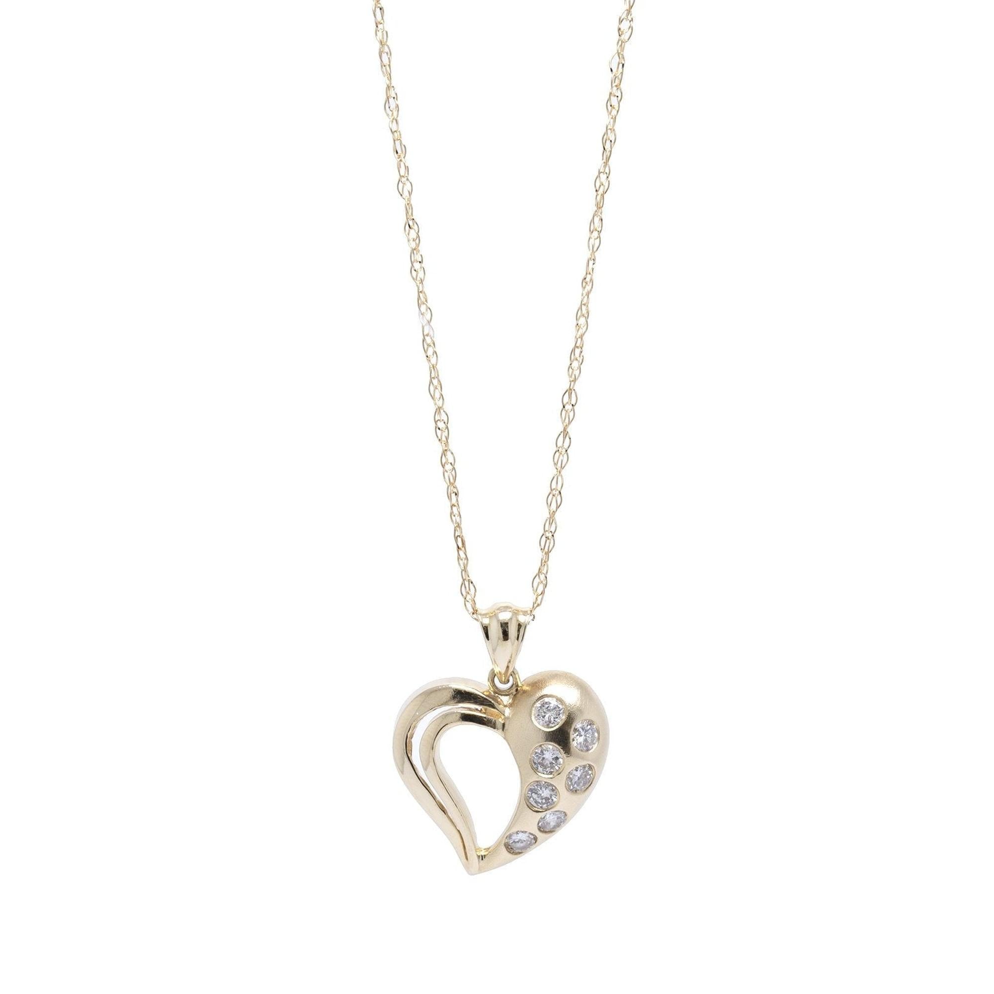 Diamond Heart Pendant Necklace