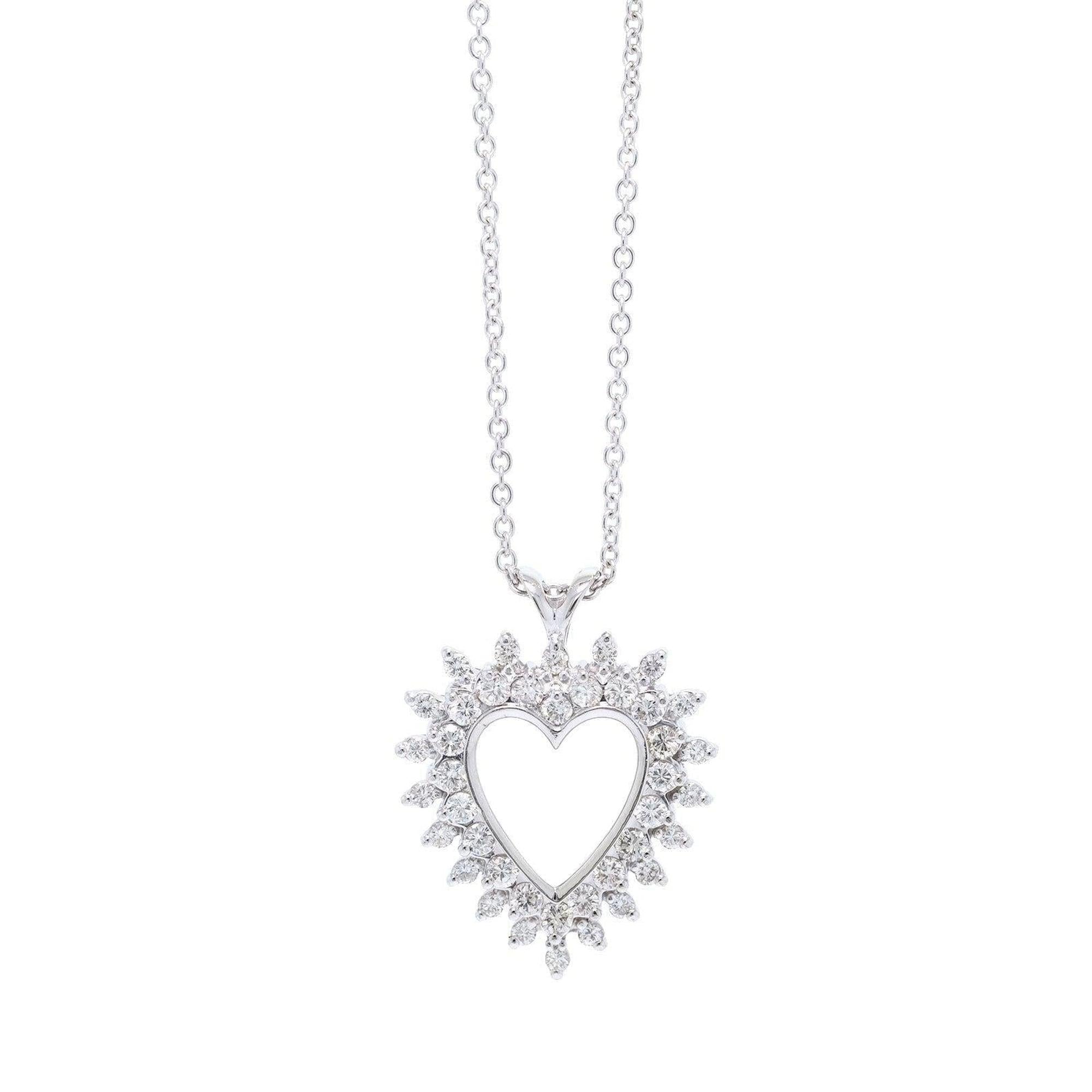 Diamond Heart Pendant Necklace
