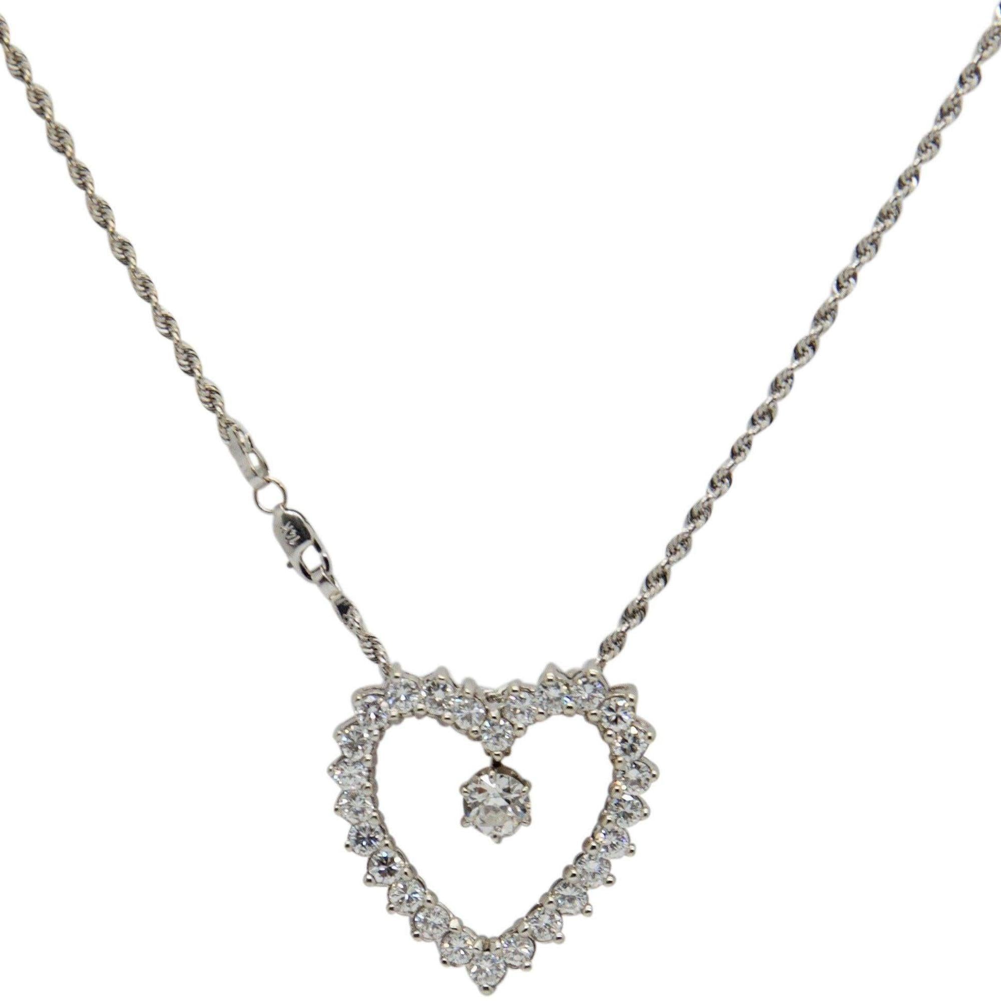 Diamond Heart Pendant Necklace
