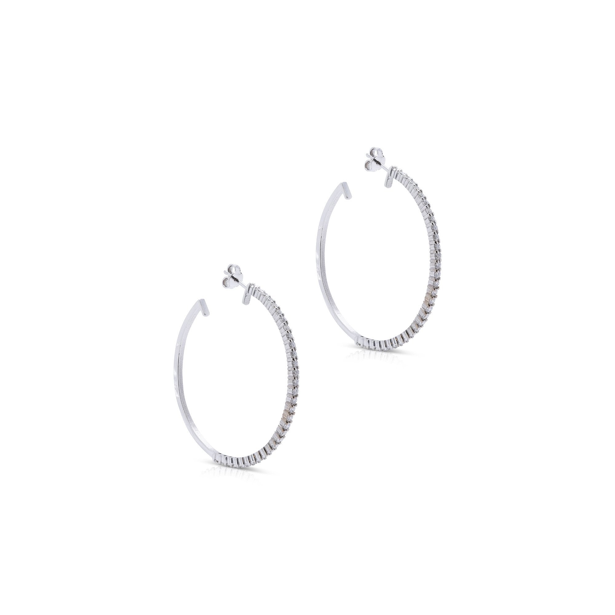 Diamond Hoop Earrings