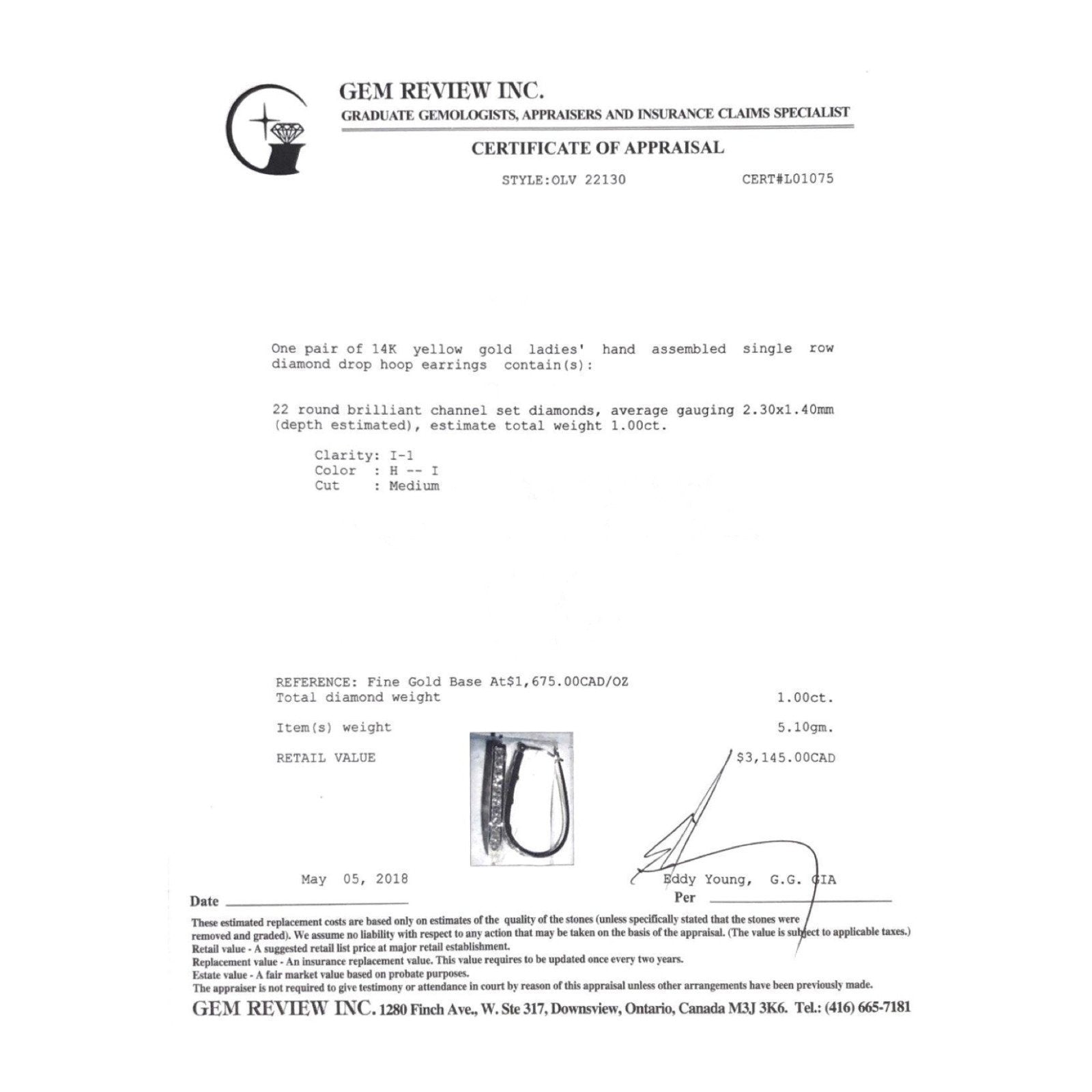 Diamond Hoop Earrings