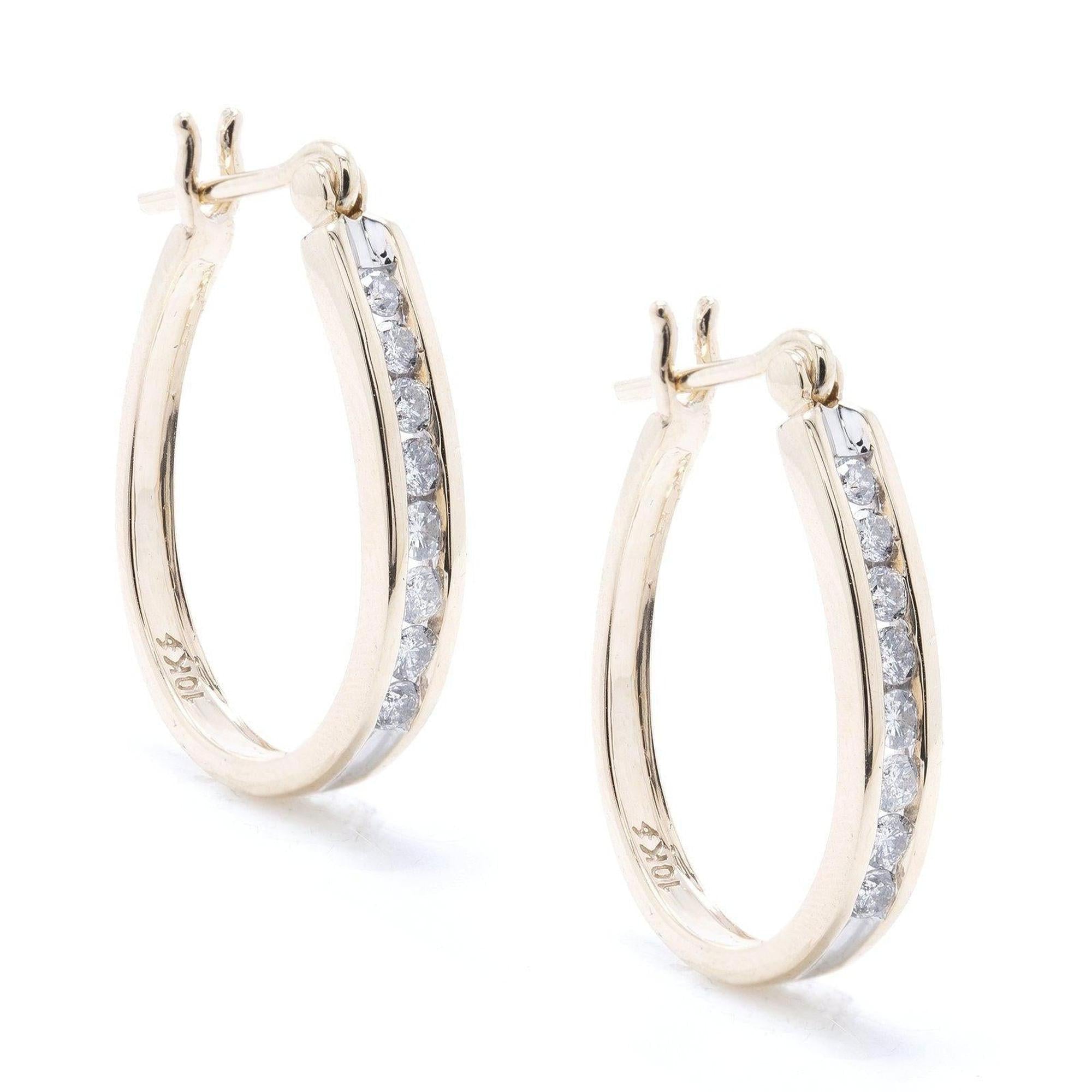 Diamond Hoop Earrings