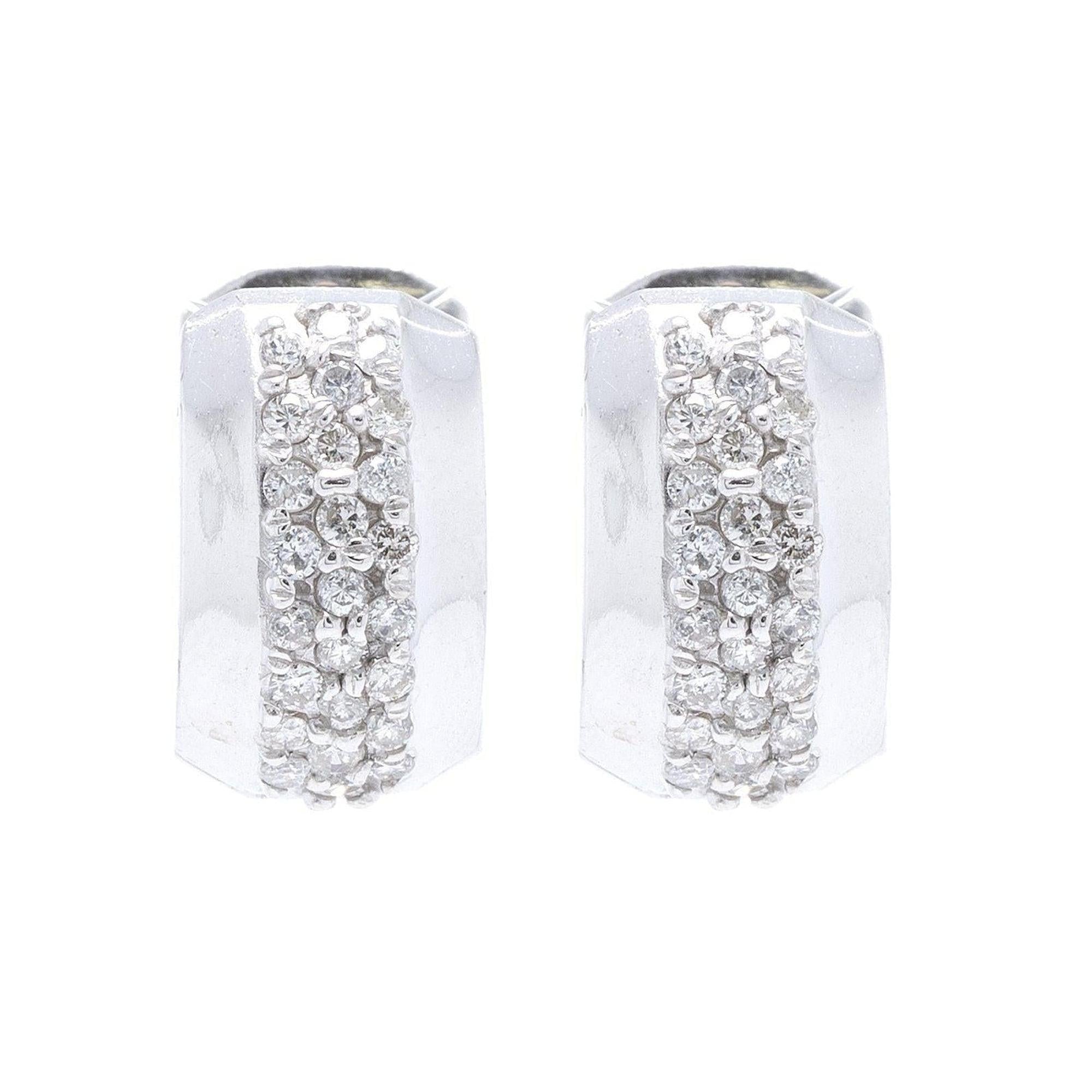 Diamond Huggie Earrings