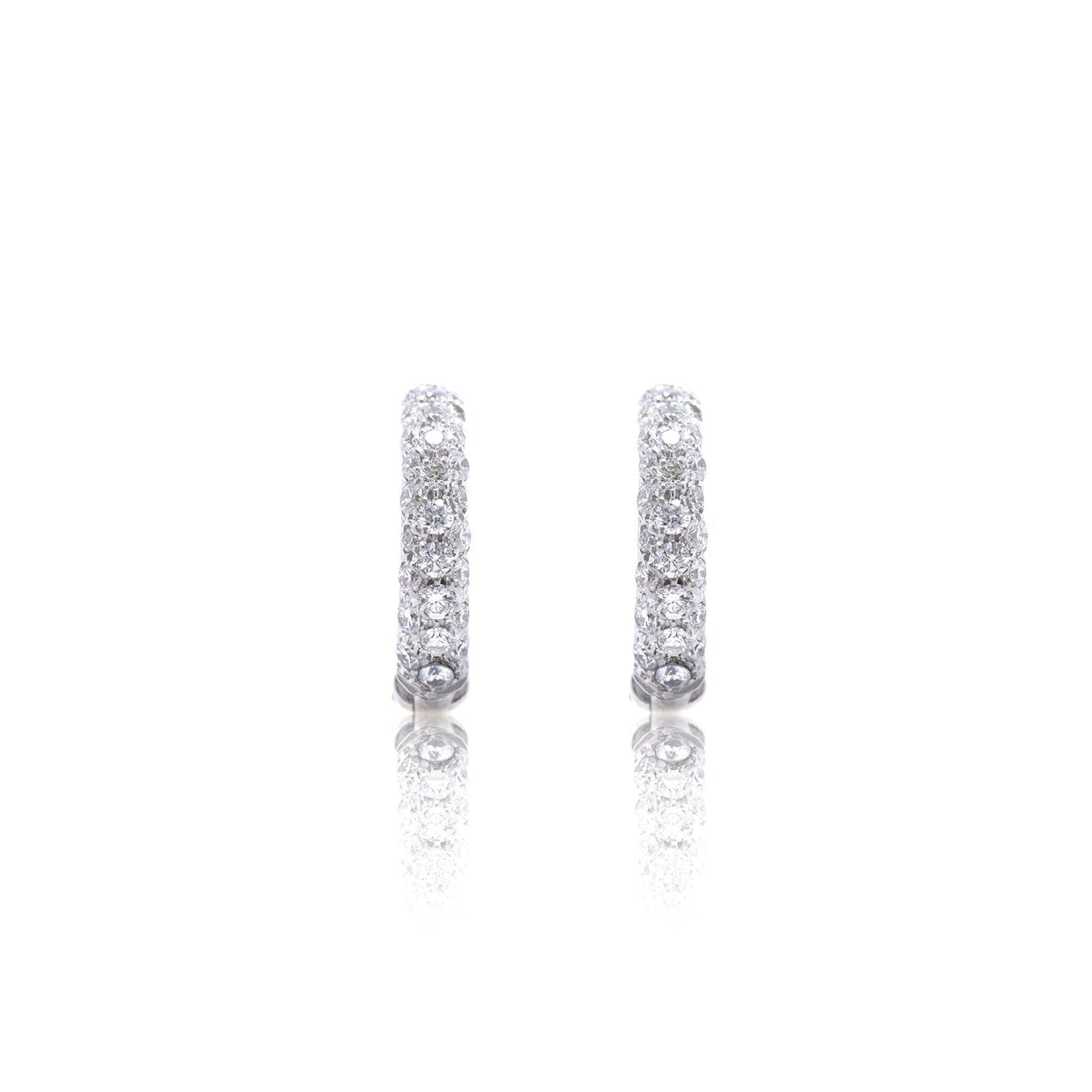 Diamond Huggie Earrings