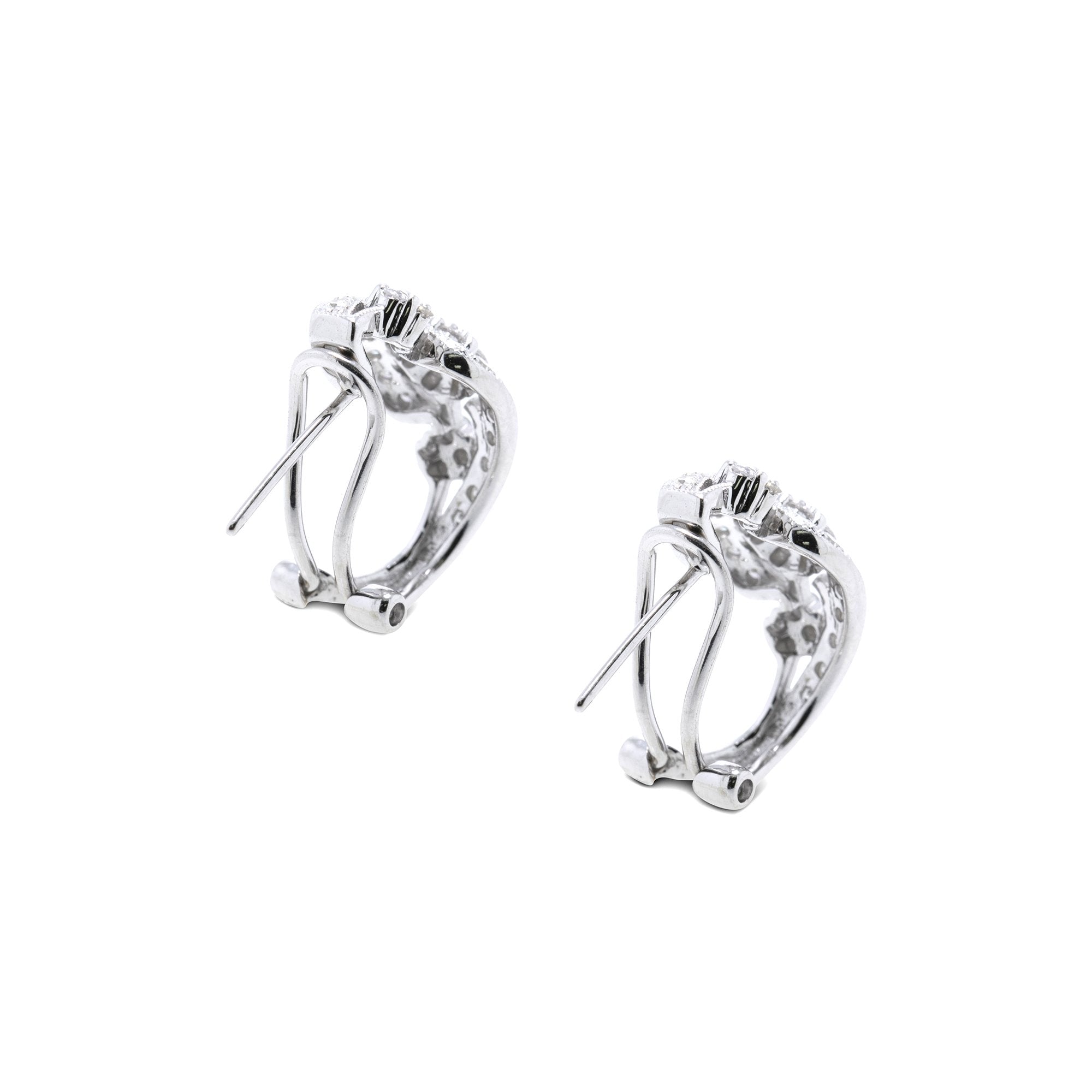 Diamond Huggie Hoop Earrings