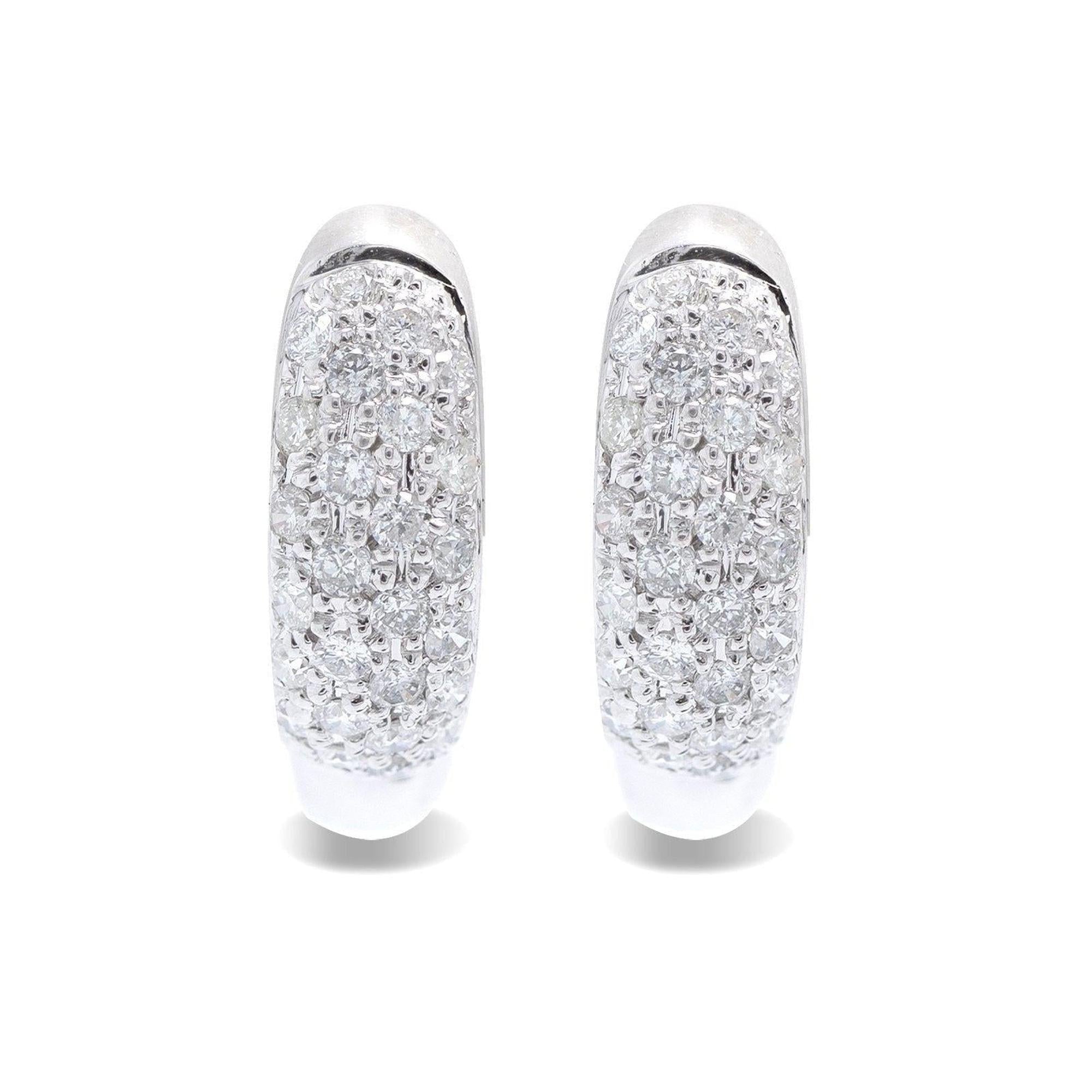 Diamond Huggie Hoop Earrings