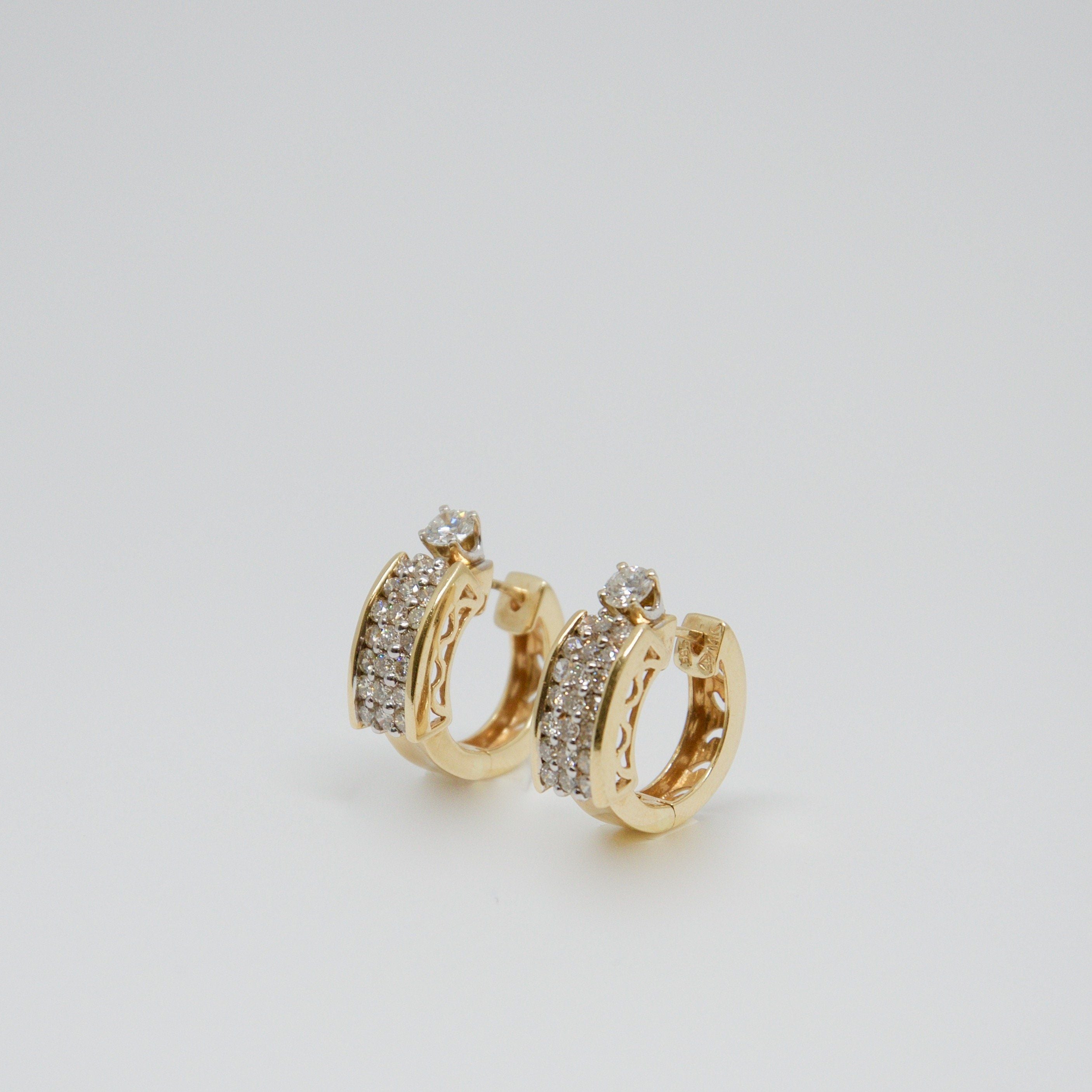 Diamond Huggy Hoop Earrings